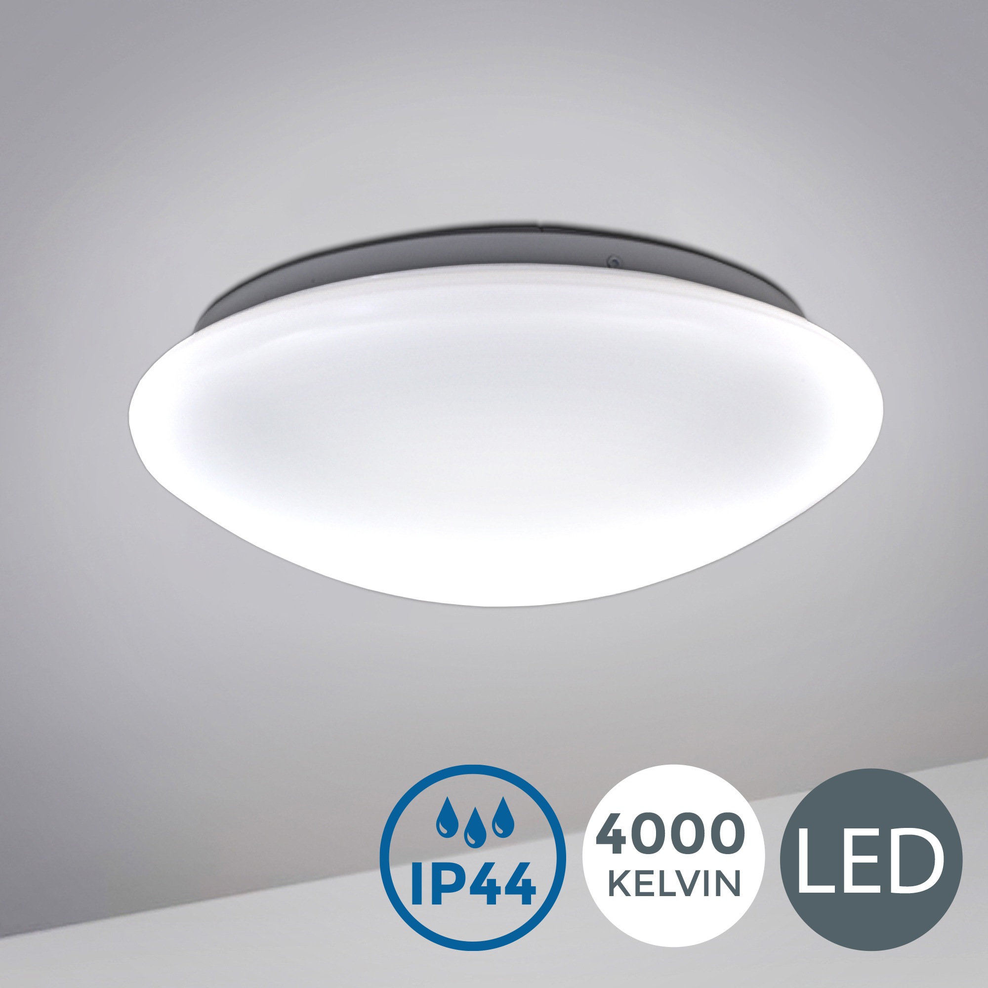 B.K.Licht LED Deckenleuchte, 1 BAUR Flur Deckenlampe Deckenstrahler flammig-flammig, IP44 | Bad LED Badezimmer Design Küche