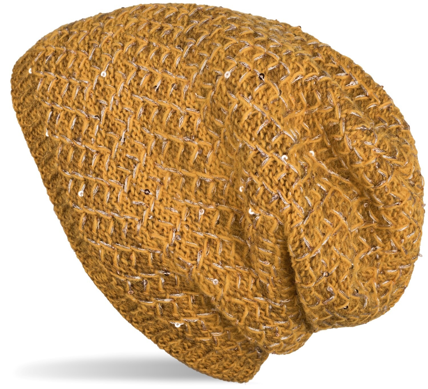 styleBREAKER Strickmütze "Strick Beanie Mütze mit Pailletten" 1 Stk.