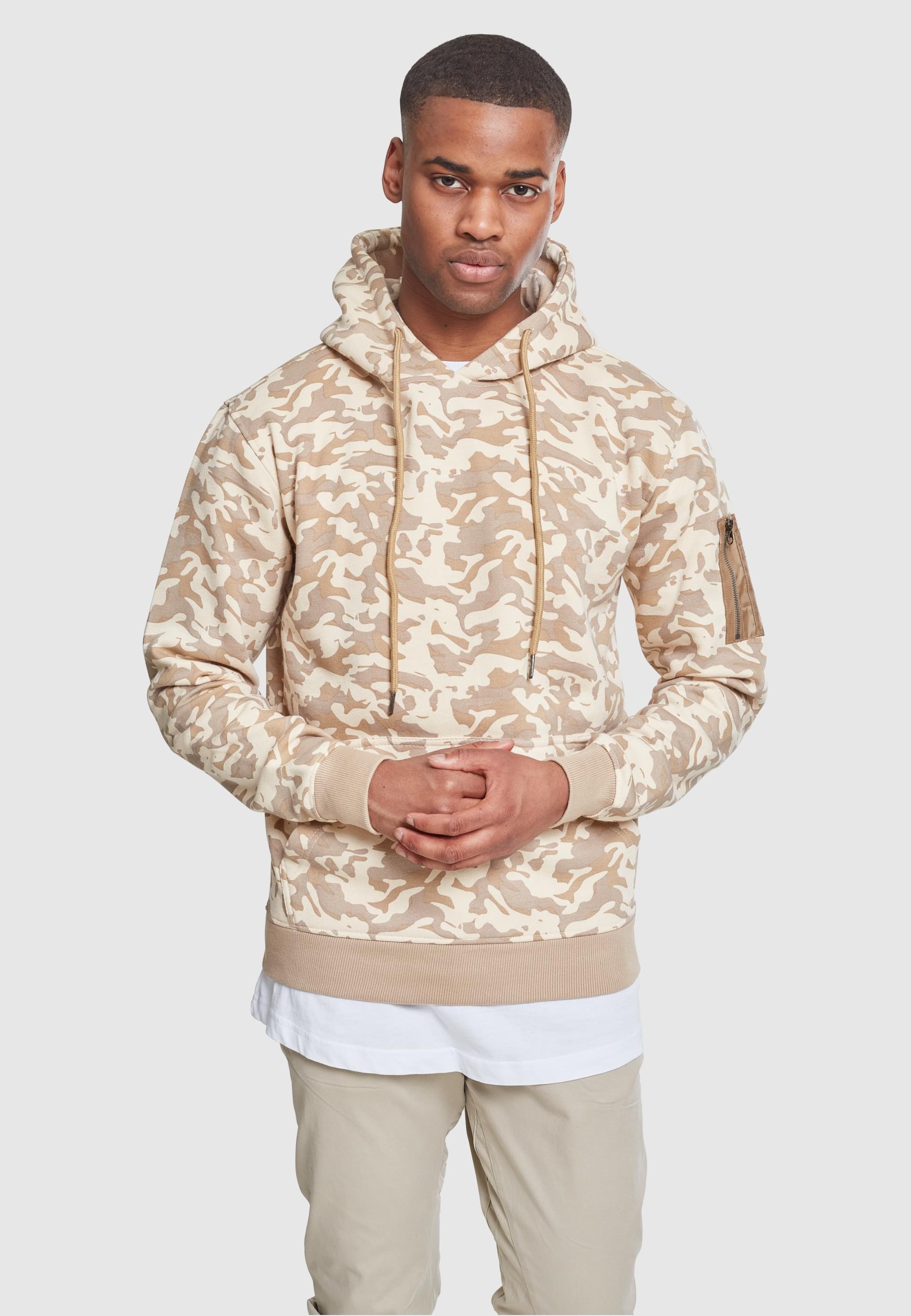 URBAN CLASSICS Sweatshirt »Urban Classics Herren Sweat Camo Bomber Hoody«, (1 tlg.)