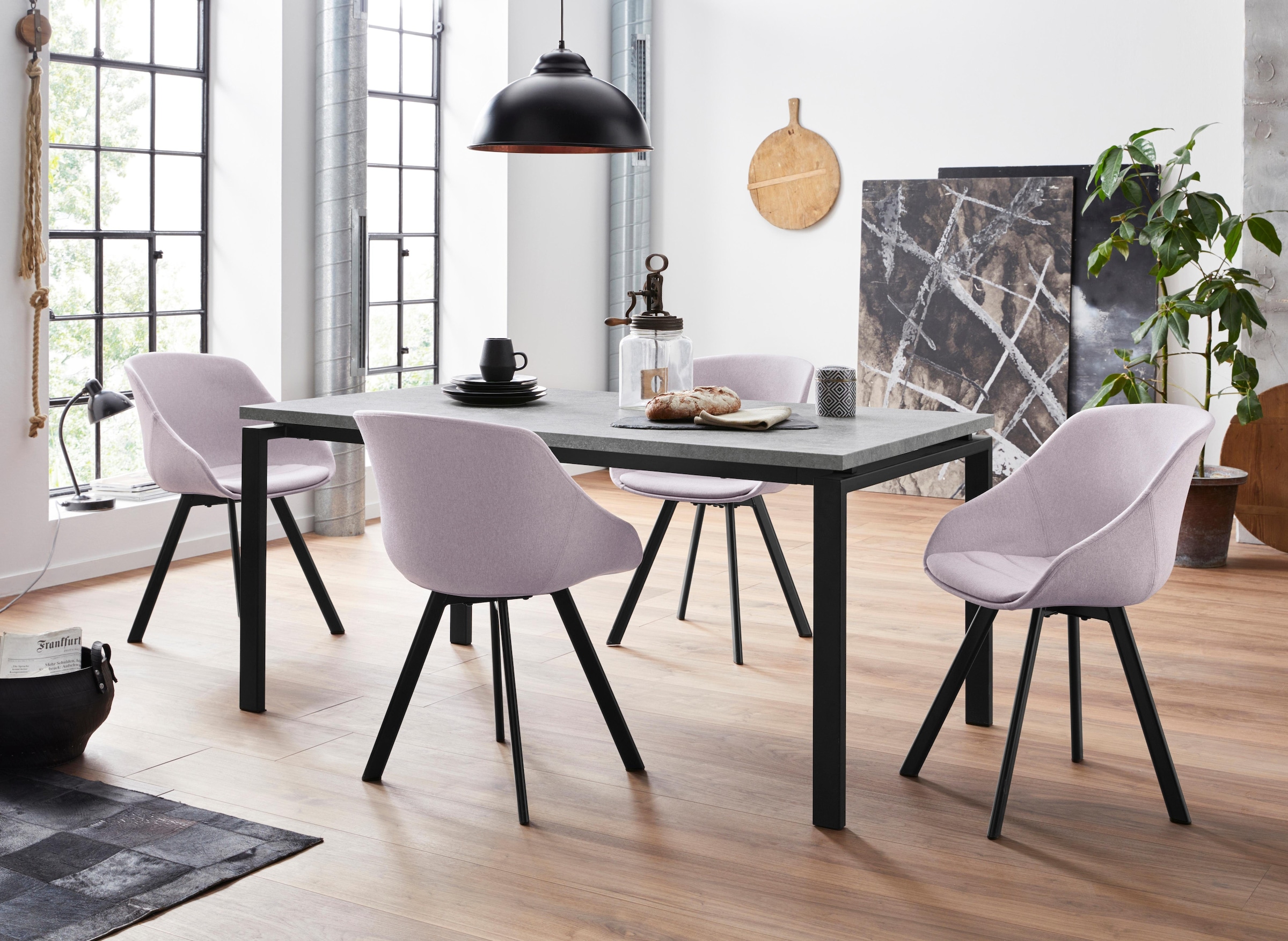 OTTO home Essgruppe 5 Stk. tlg. mit 4 Stühle