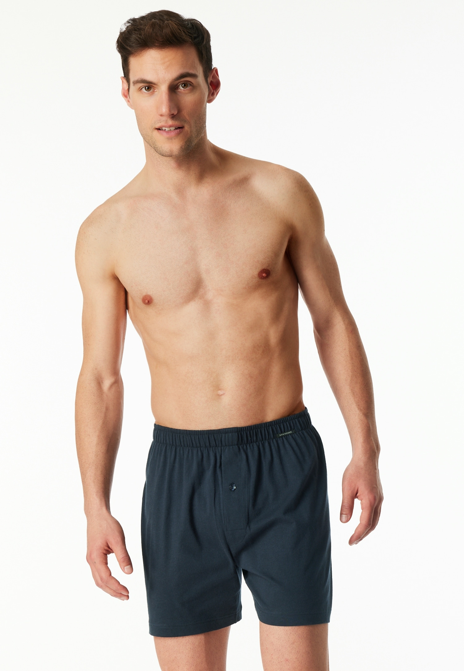Schiesser Boxershorts »Boxershorts Multipacks«, (2er Pack), lockere Passform, mit Eingriff, Gummizug