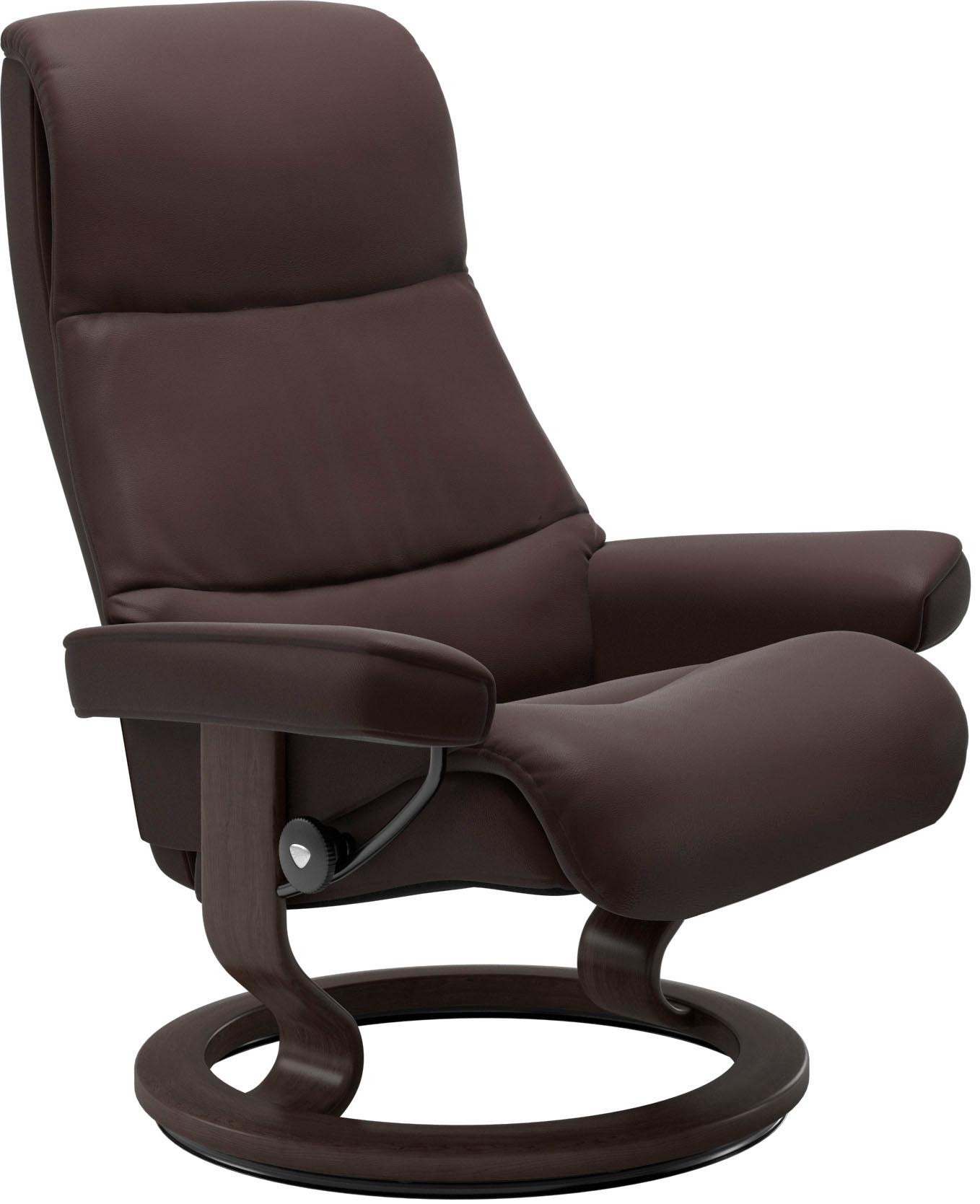 Stressless® Relaxsessel »View«, (Set, Relaxsessel mit Hocker), mit Classic Base, Größe S,Gestell Wenge