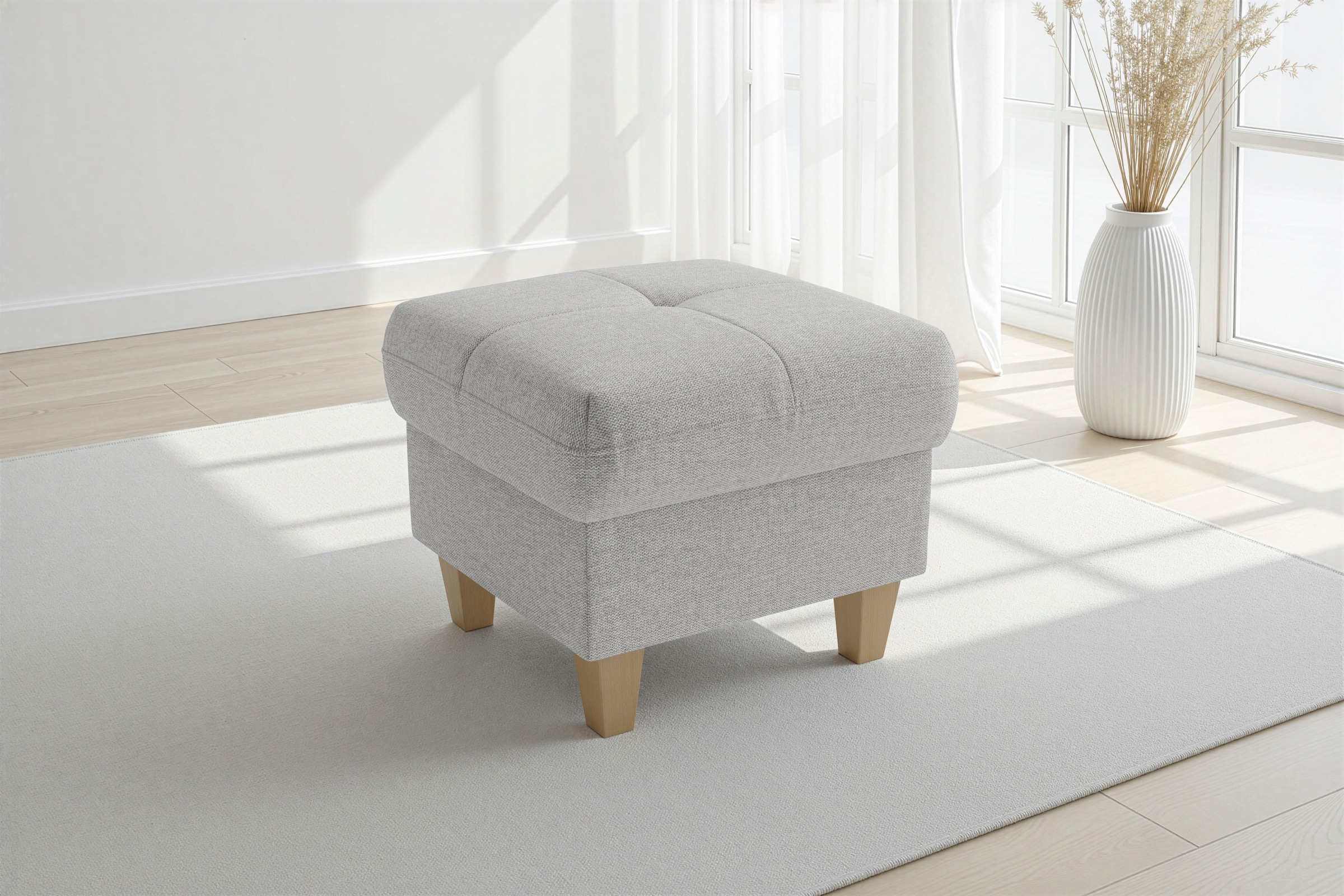 sit&more Polsterhocker "Pamela, B: 58 cm" 1 Stk. tlg. verschiedene Farben und Stoffe, bis 120 kg belastbar
