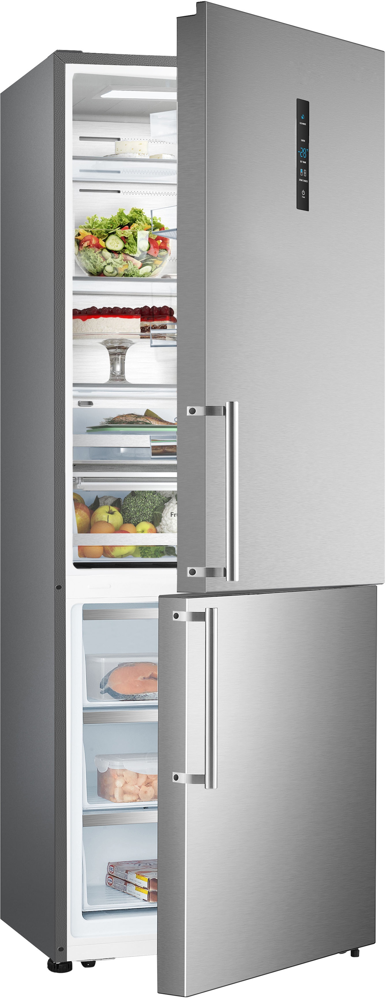 Hanseatic Kühl-/Gefrierkombination "HKGK20070BNFI" 201,3 cm hoch 70,4 cm br günstig online kaufen