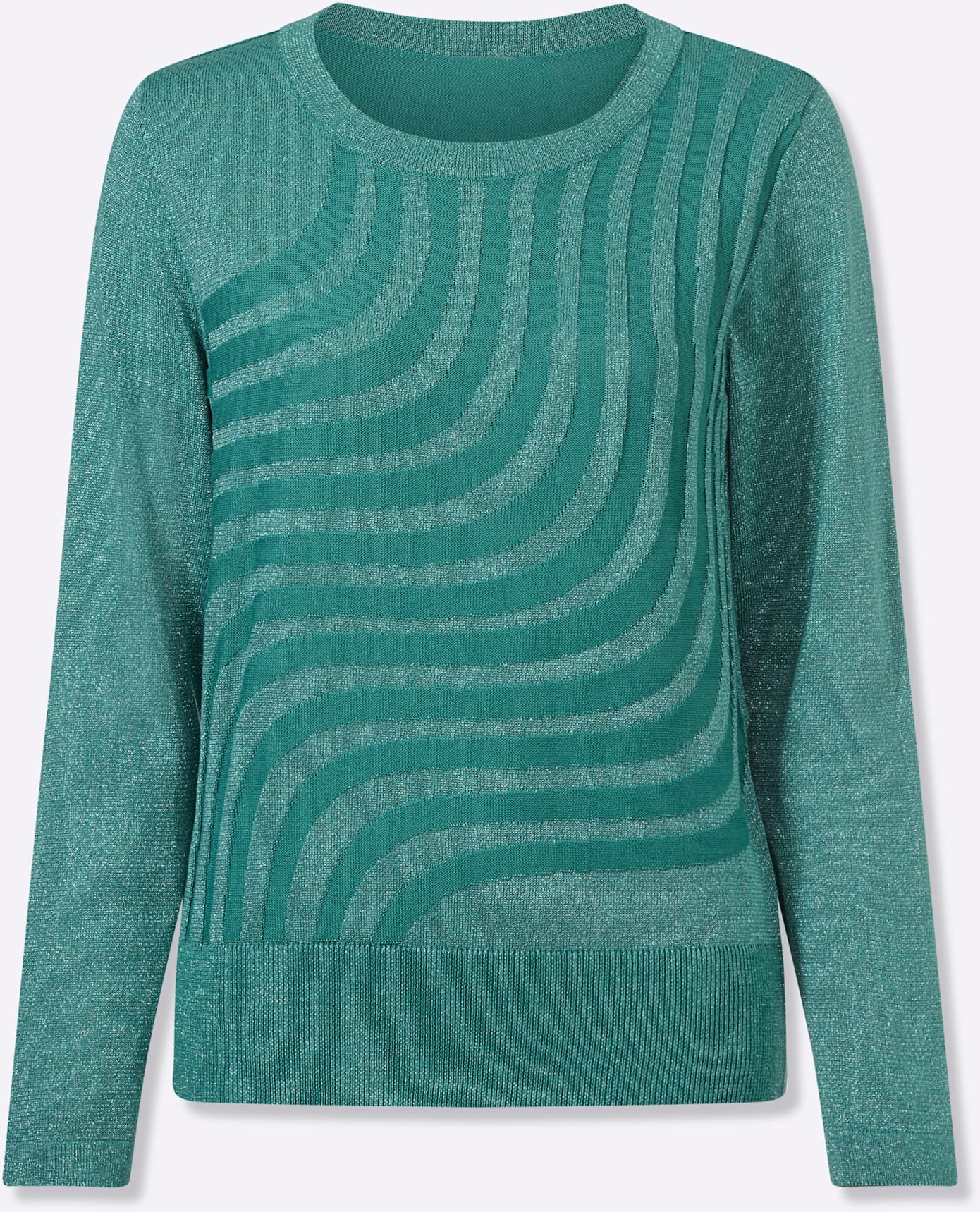 Lady Rundhalspullover »Lurex-Pullover«