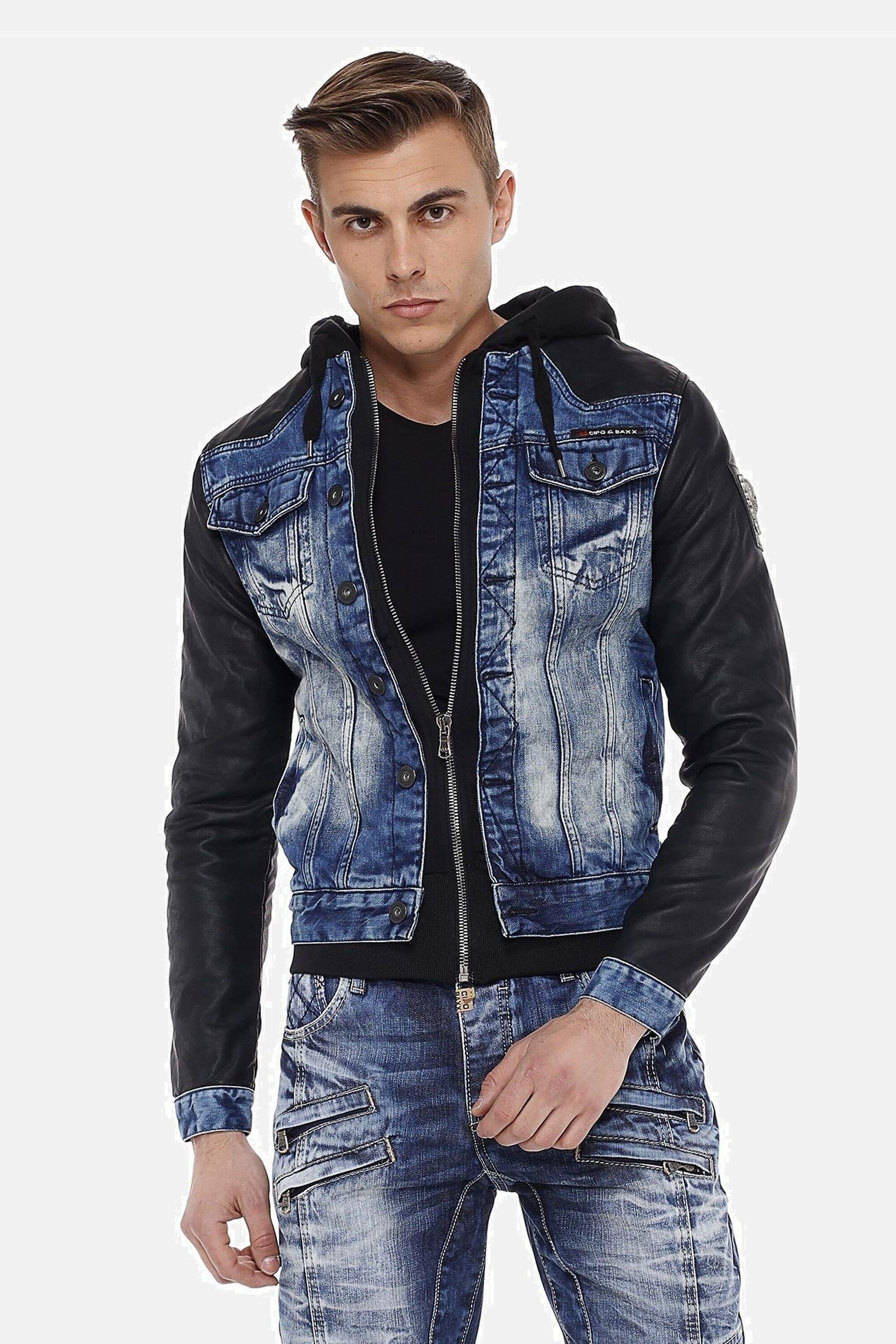 Jeansjacke »Jacke«, mit Kapuze, mit Reißverschluss, CJ235