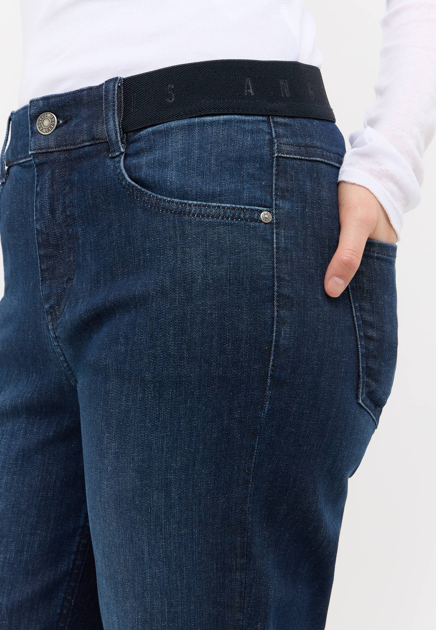 ANGELS 5-Pocket-Jeans »L. SPORTY« weite Passform, mit Gürtelschlaufen, 1-Knopf-Form