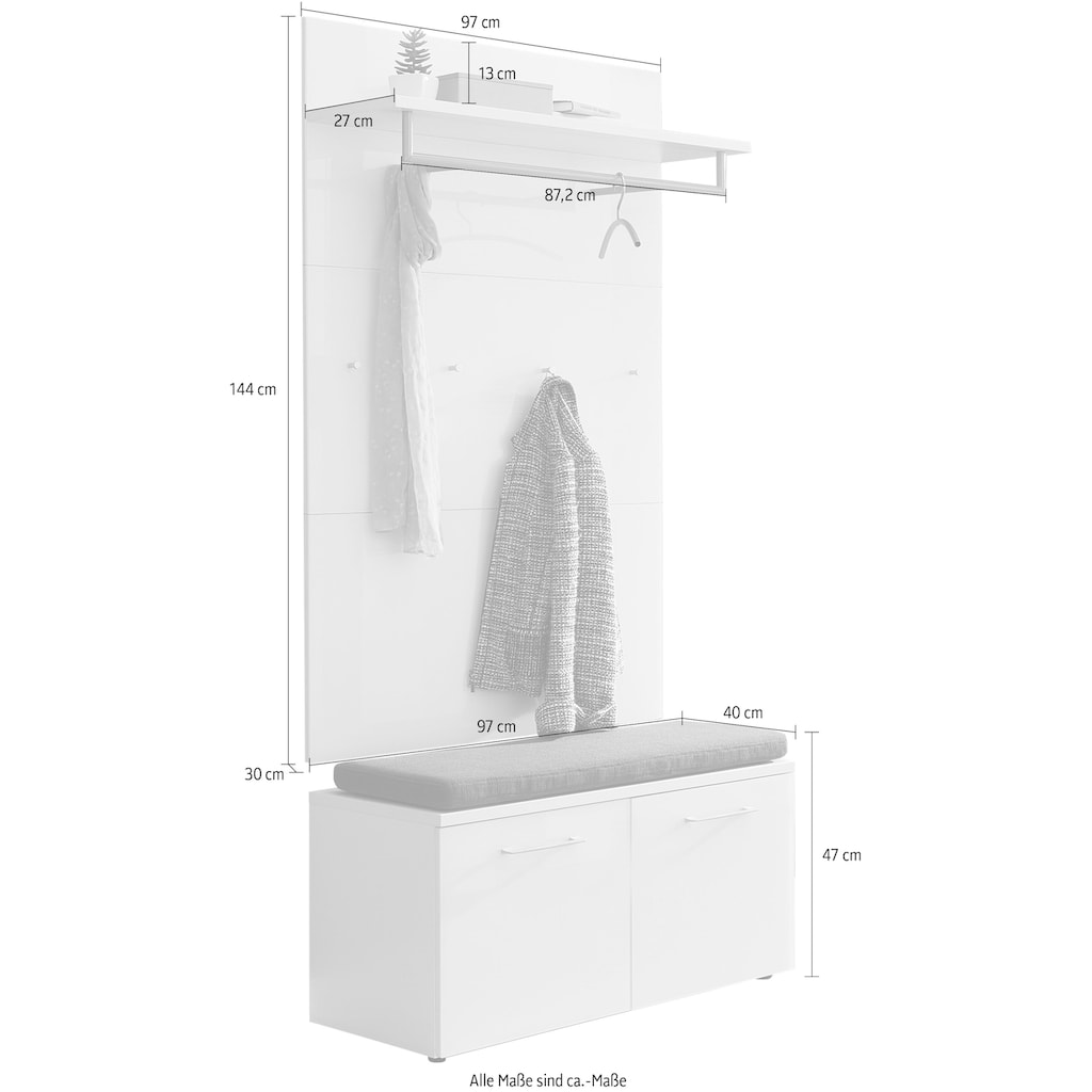 GERMANIA Garderoben-Set »GW-Scalea«, (Set, 3 St.)