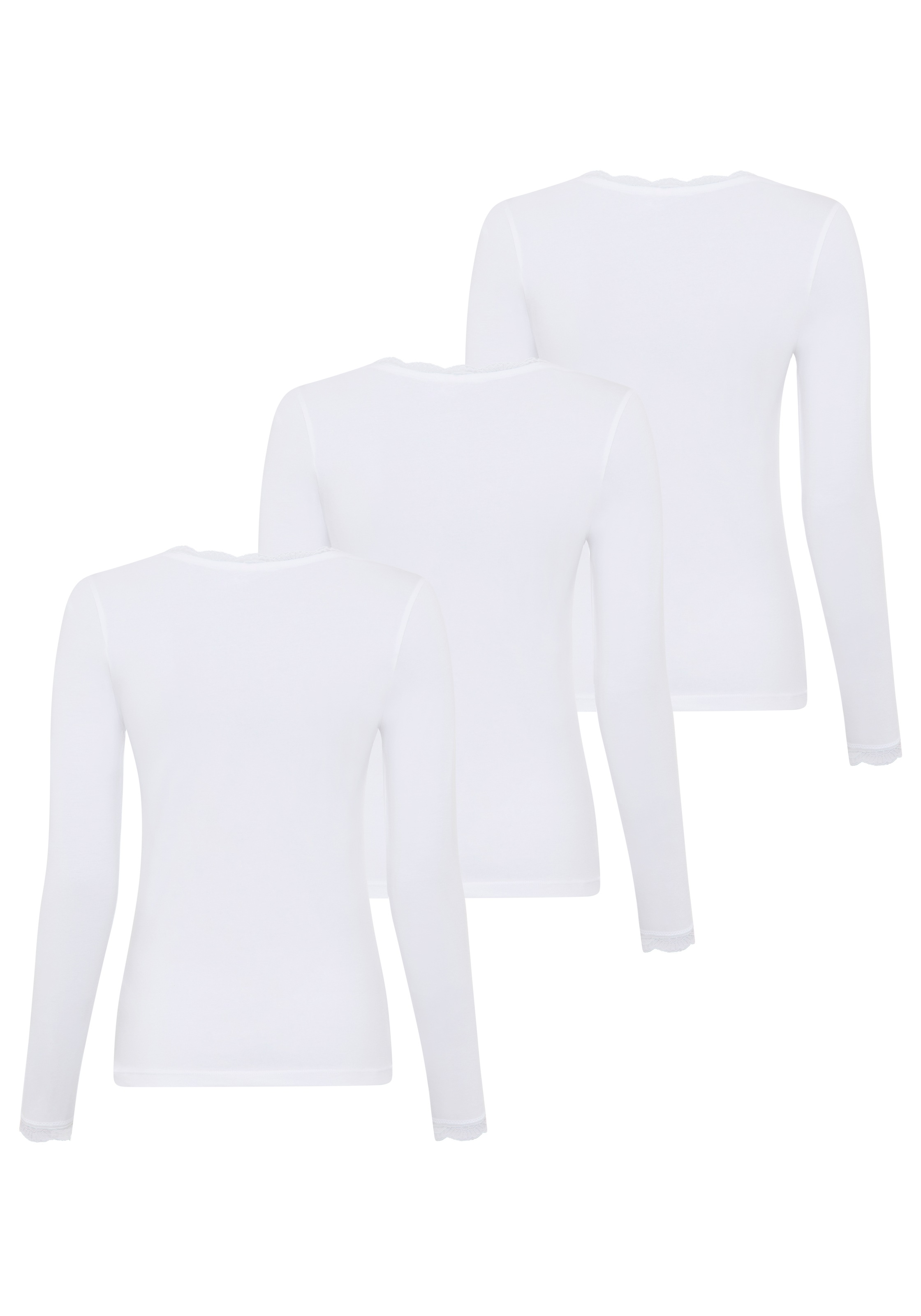 YSABEL MORA Langarmshirt "BASIC COLLECTION COTTON WITH LACE", das perfekte günstig online kaufen