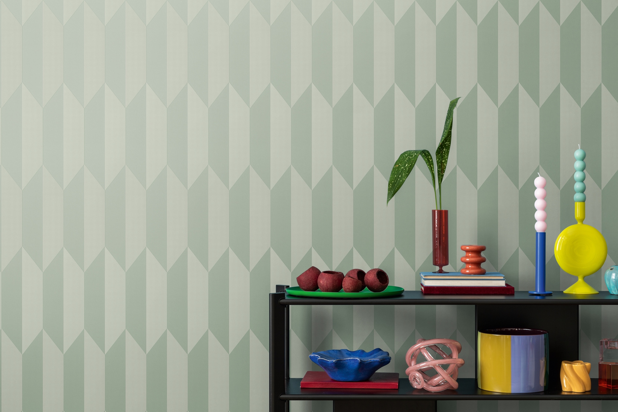 CosmoLiving By Cosmopolitan Vliestapete "Graphic Groove-Playful Tapete" Glänzend Strukturiert Geometrisches Design Mit Modernem 3D-Effekt