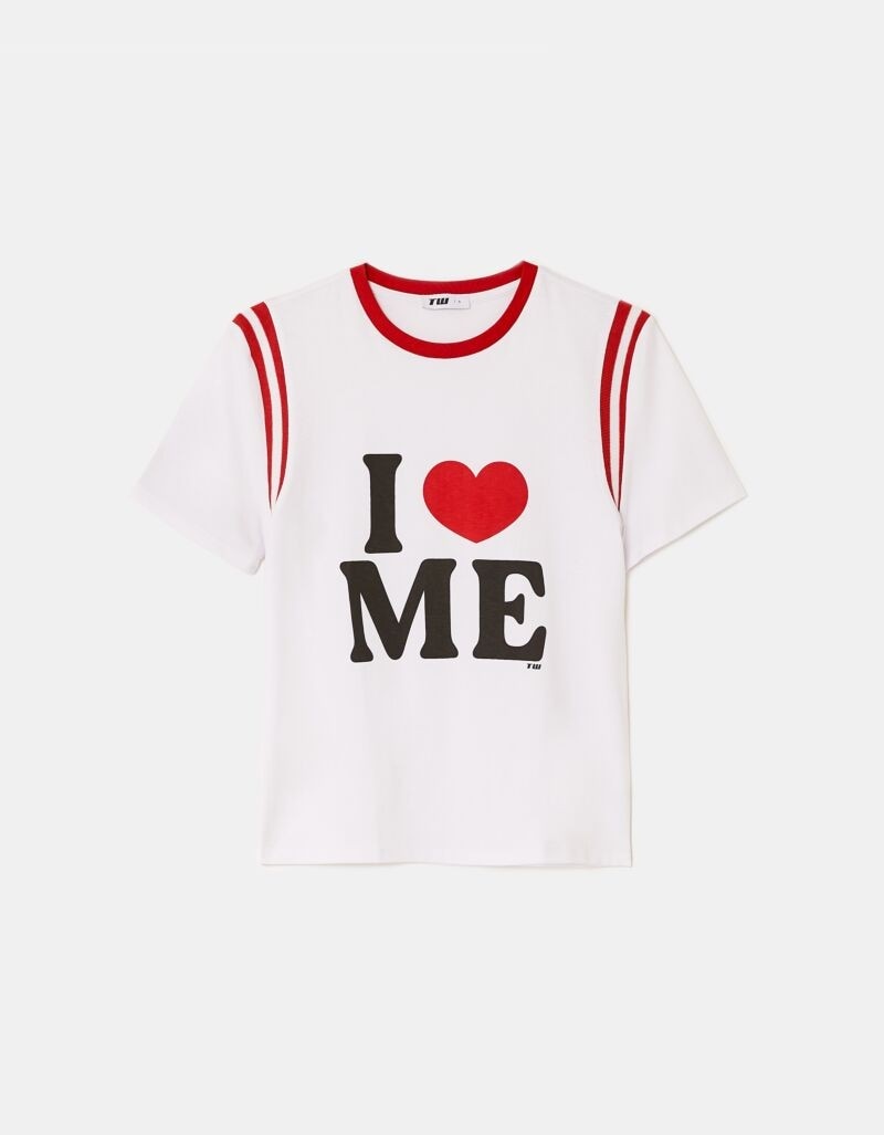 Tally Weijl T-Shirt "STSCOORCUN2" Baumwolle, Statement-Shirt mit Rundhals-A günstig online kaufen