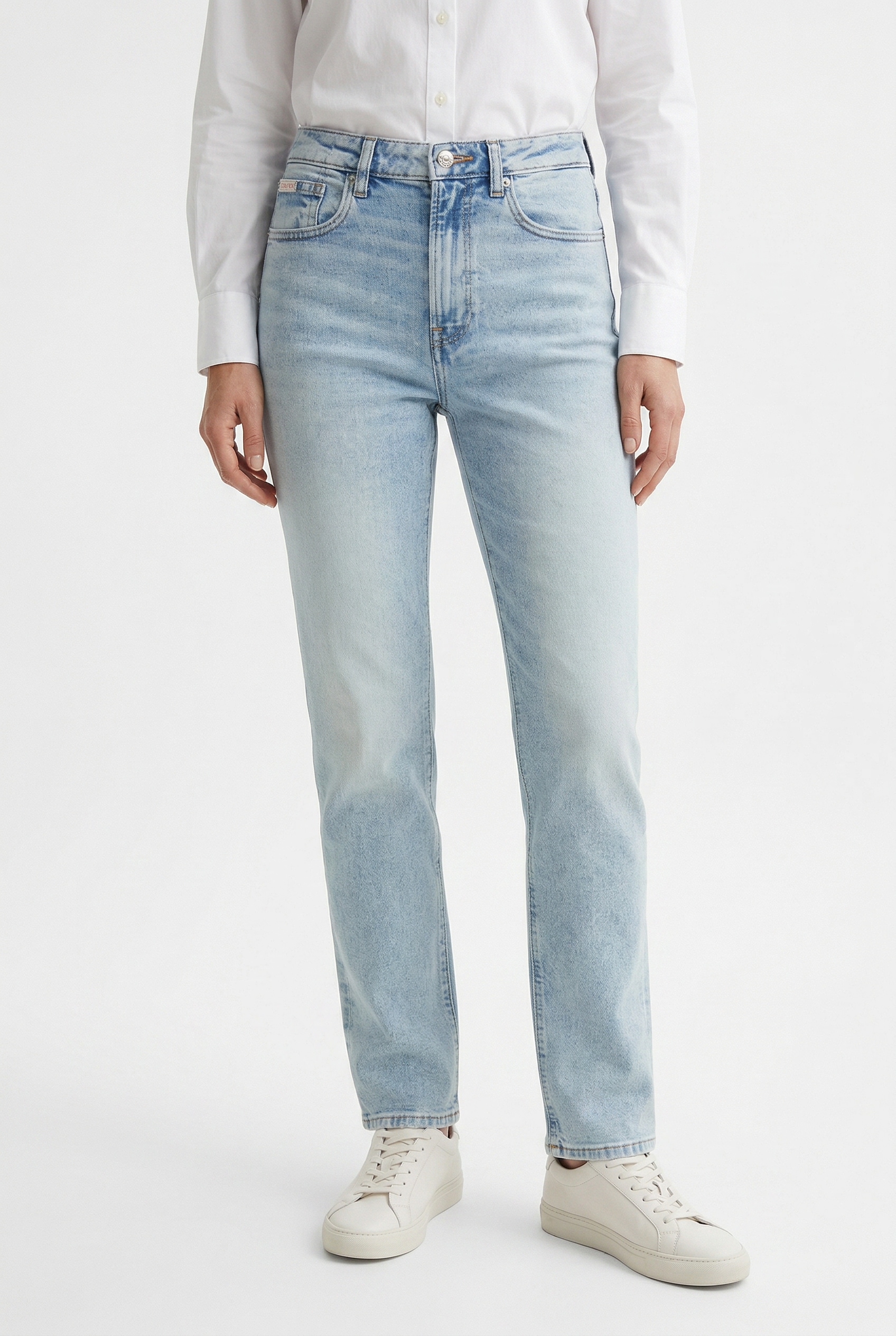 Calvin Klein Jeans Mom-Jeans Stretch-Denim, Used-Washed