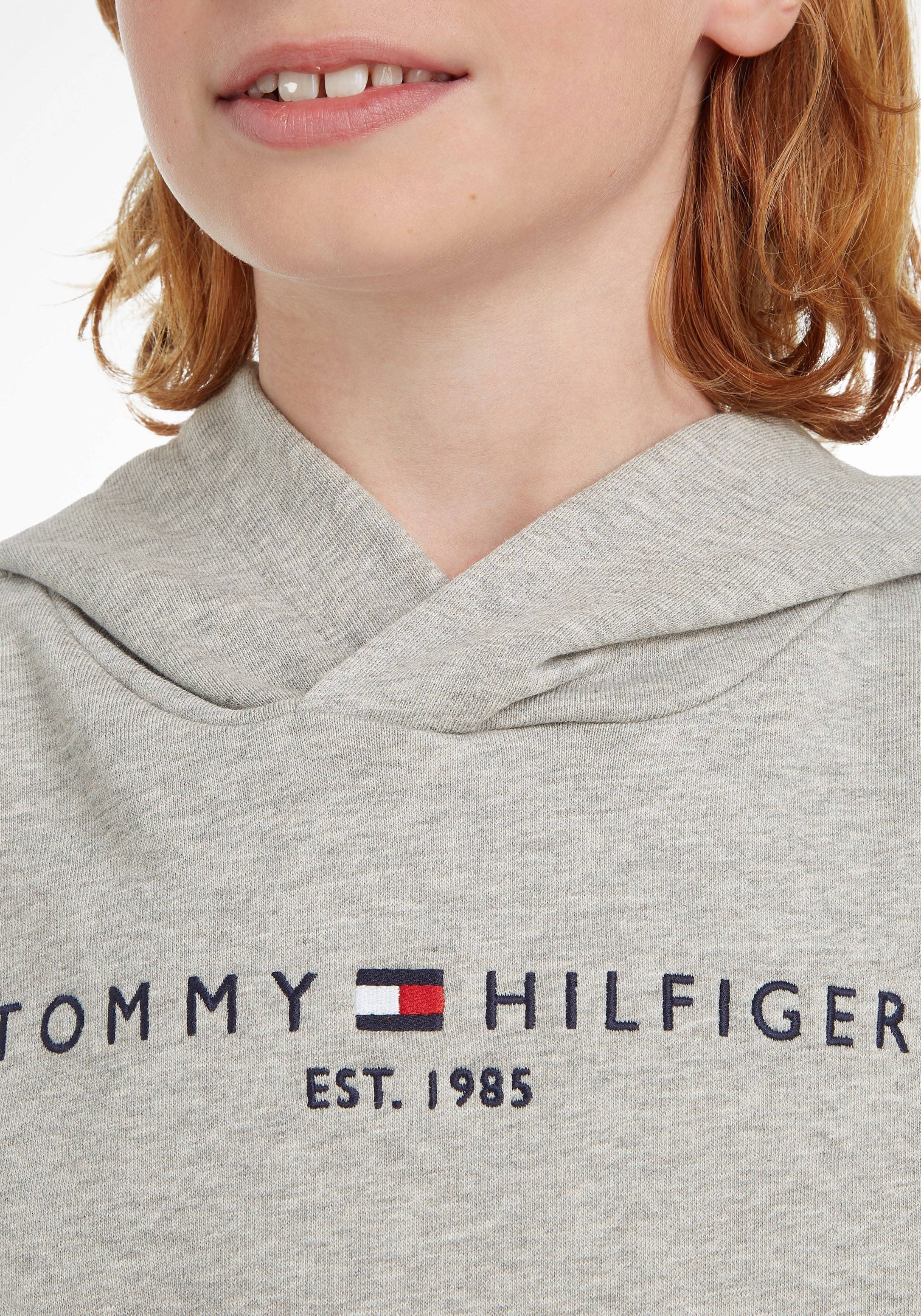 HOODIE«, und »ESSENTIAL | Hilfiger Mädchen Kapuzensweatshirt bestellen Tommy Jungen für BAUR