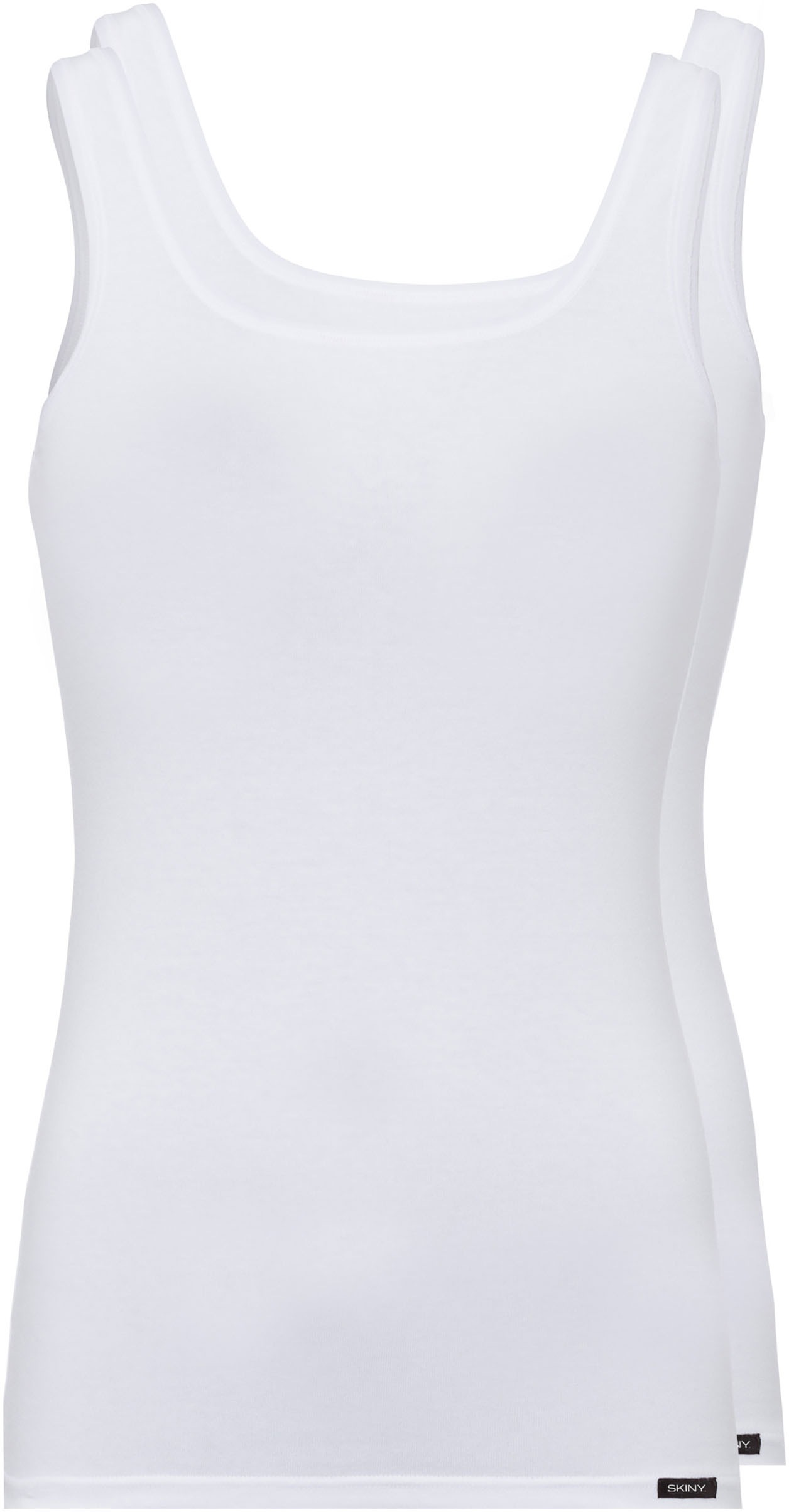 Skiny Damen Weiß Unterhemd "Cotton Advantage" Bequem Weich Basic Eng Baumwollmix von Baur