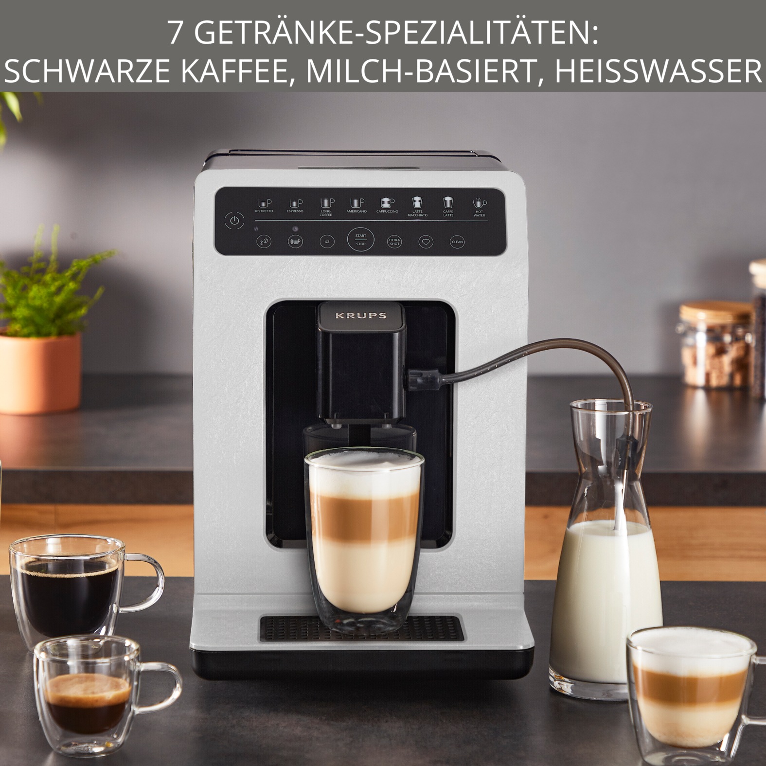 Krups Kaffeevollautomat "EA897A Evidence ECOdesign" Touch-Steuerung günstig online kaufen