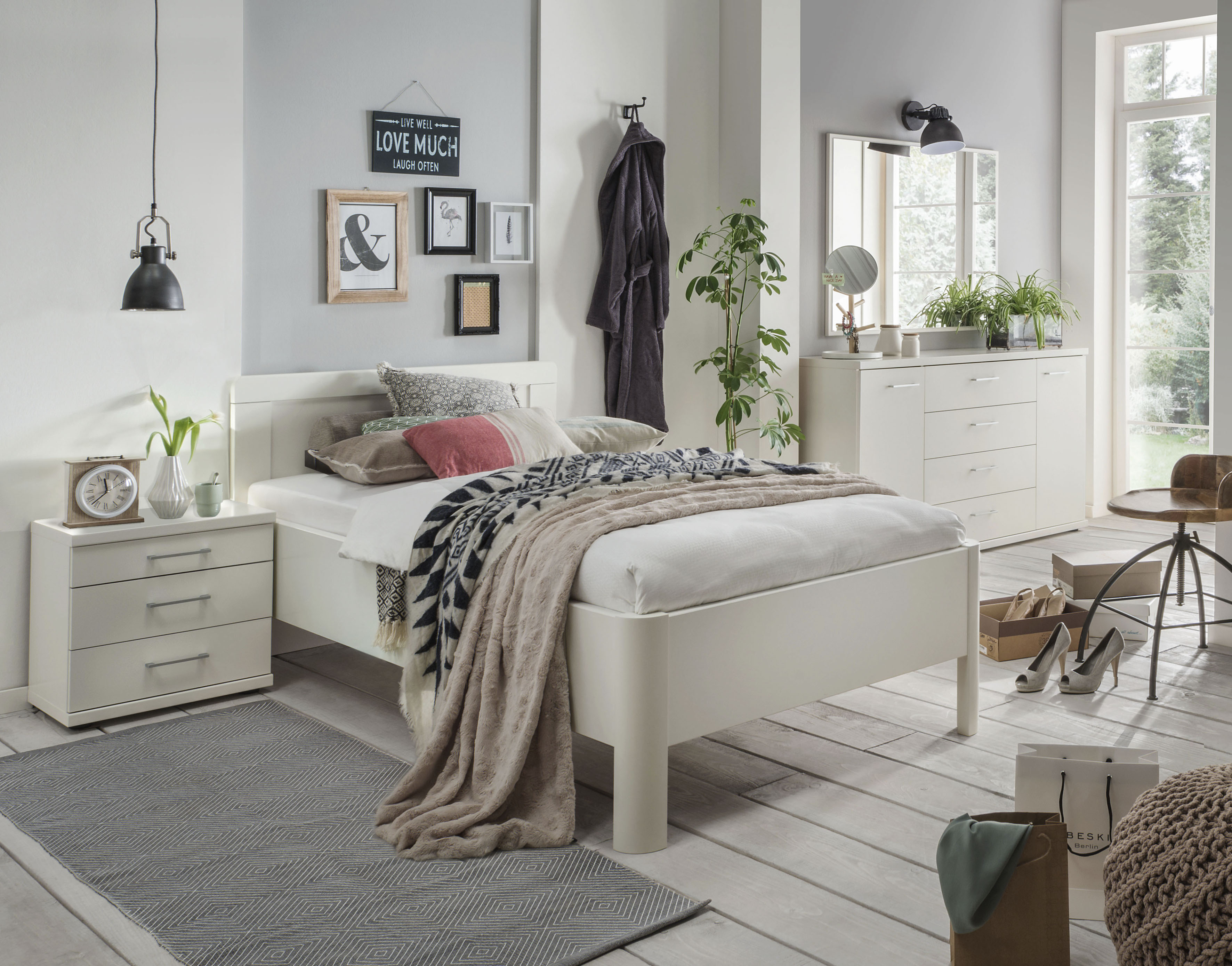 Thumbnail - WIEMANN Holzbett "Bern, Bettgestell, Bettrahmen, für Schlafzimmer", (4-fache Liegehöhenverstellung, MADE IN GERMANY), ve...