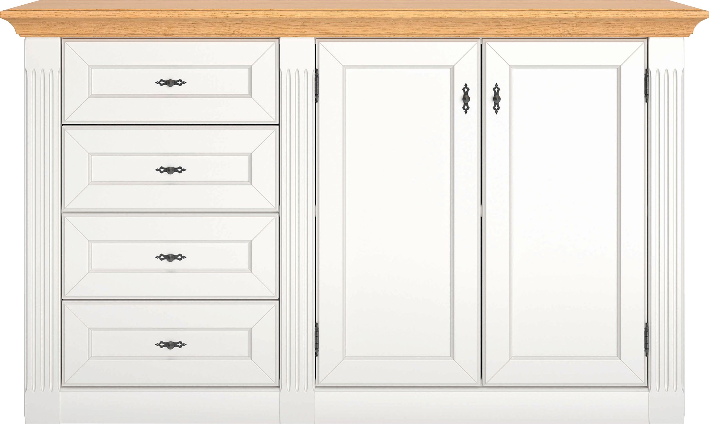 WEHRSDORFER Sideboard Maisonette, mit 2 Türen und 4 seitlichen Schubkästen, Breite 141 cm