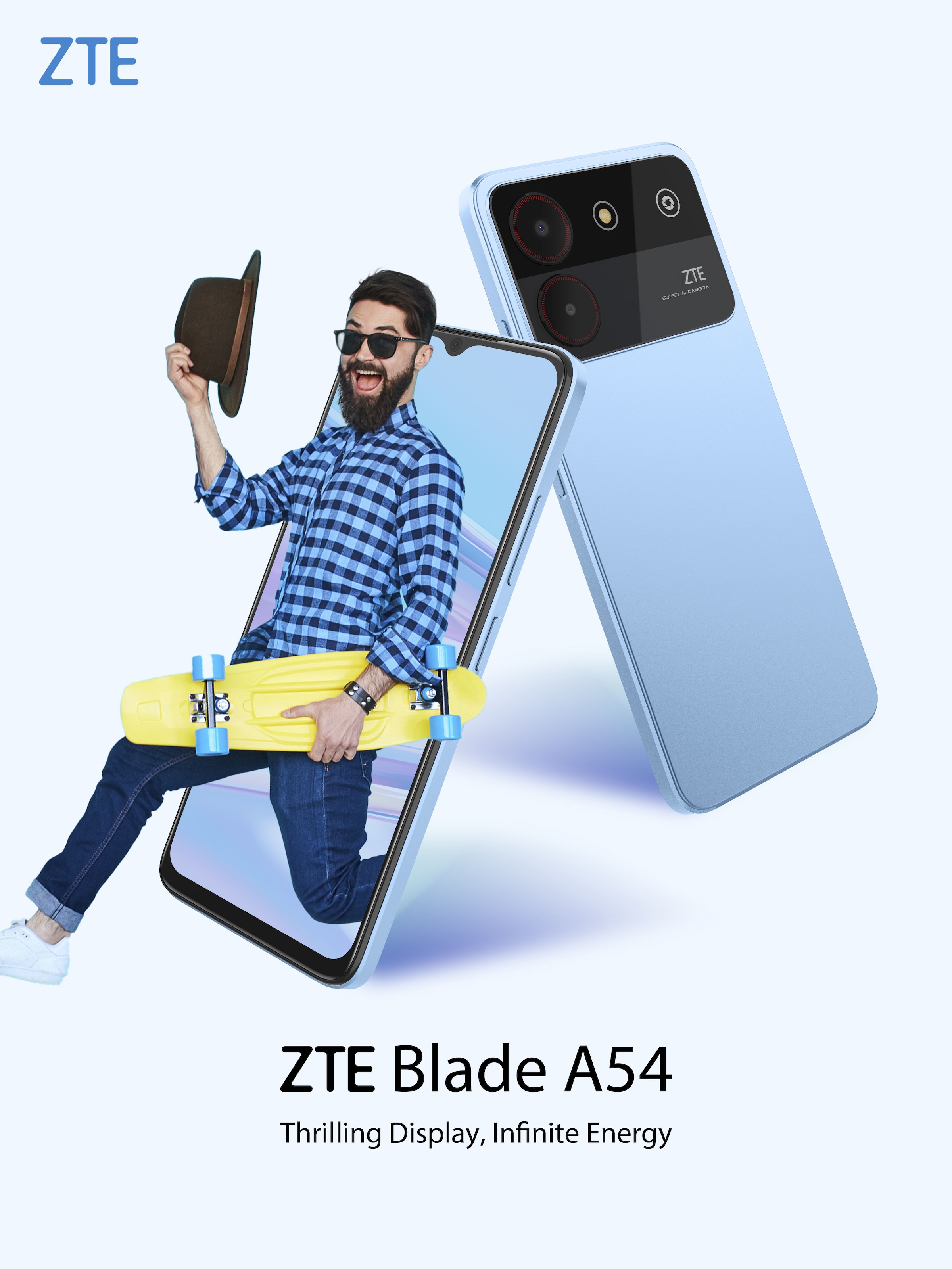 ZTE Smartphone »Blade 16,76 64 | Kamera GB BAUR cm/6,6 A54«, 13 MP Zoll, grau, Speicherplatz
