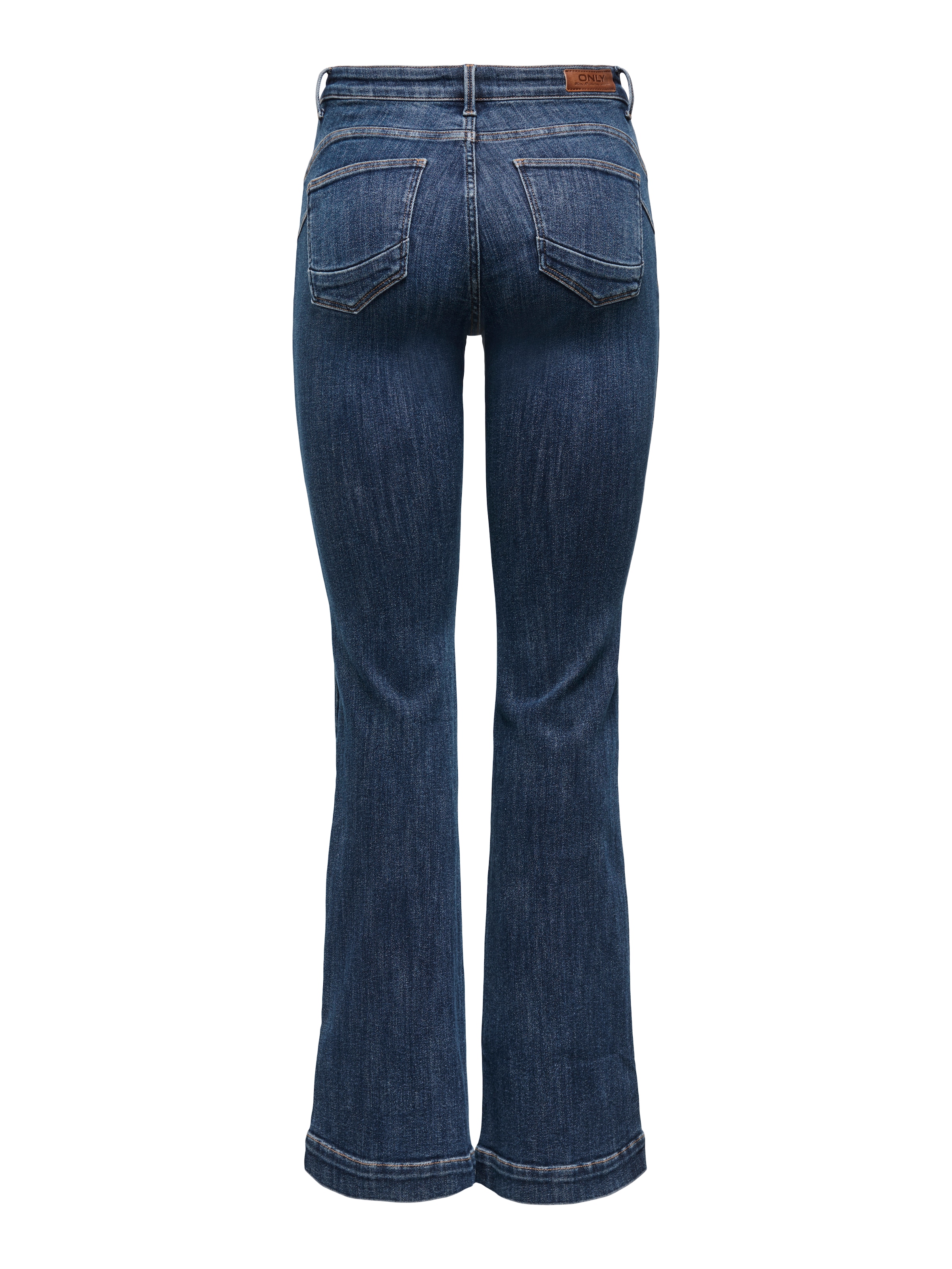 ONLY Bootcut-Jeans »ONLPOWER MID FLARED PUSHUP DNM GEN332« Baumwollmischung, flared fit, regular waist