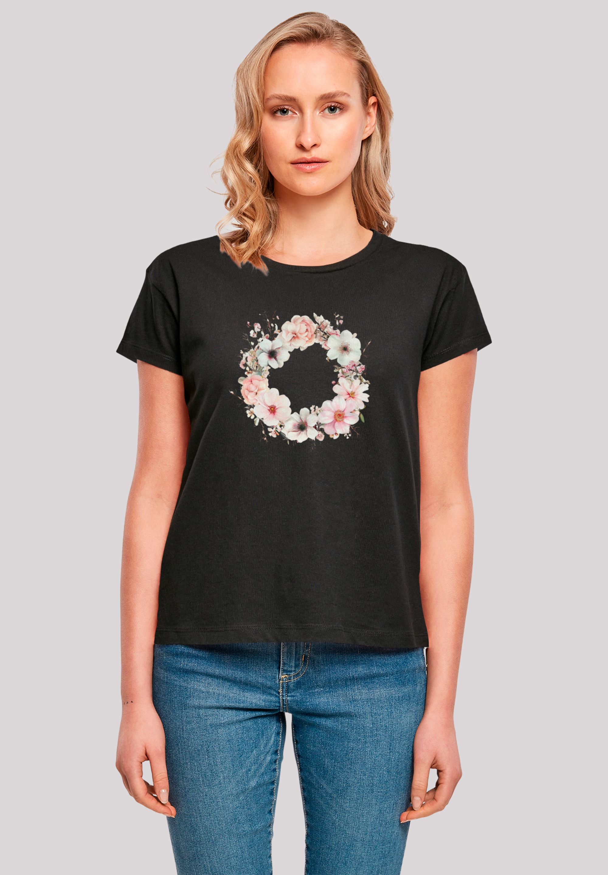 F4NT4STIC T-Shirt "Rosa Blumenkranz", Premium Qualität günstig online kaufen