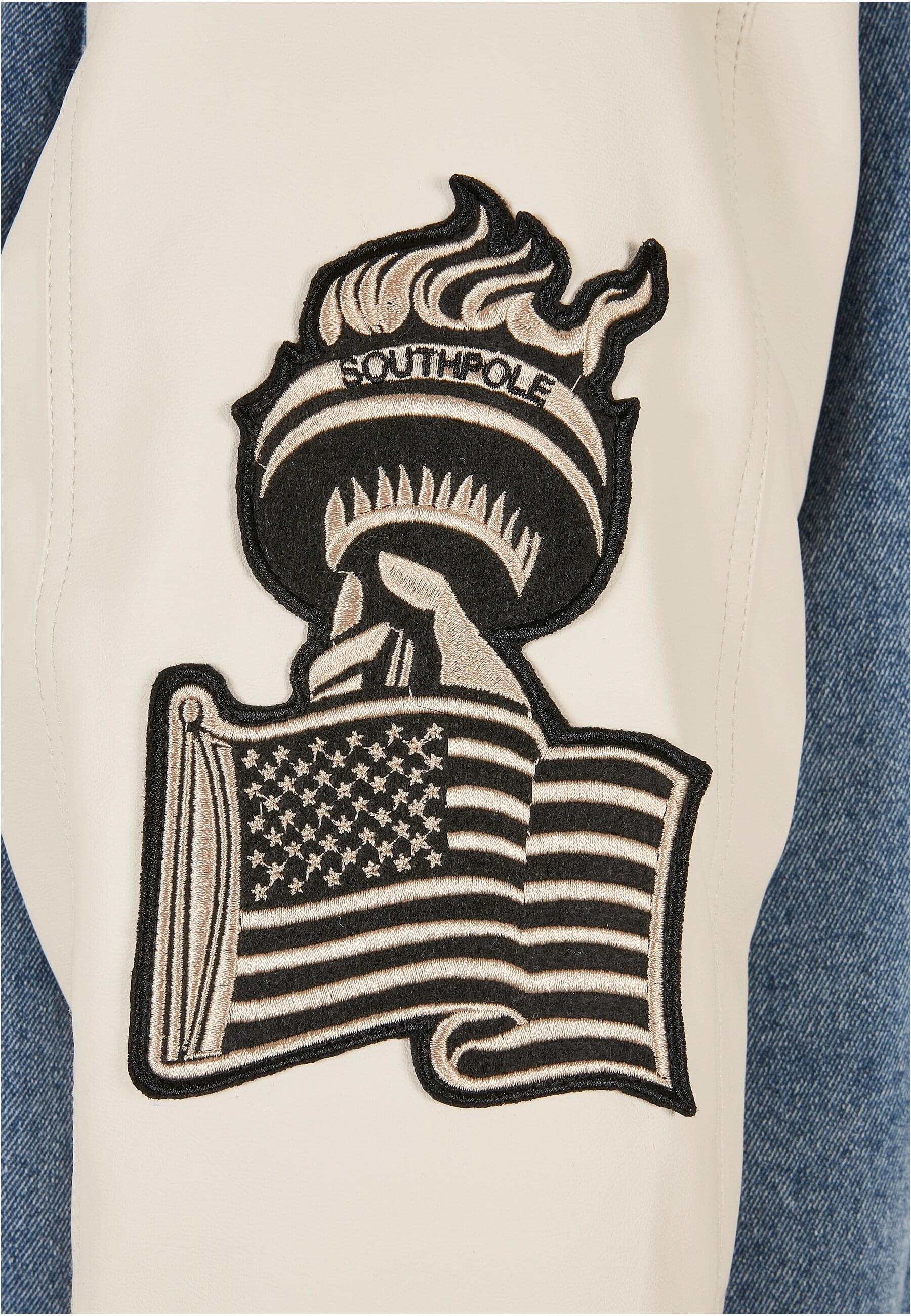 Southpole Collegejacke »Southpole Herren Southpole Denim College Jacket«, (1 St.), ohne Kapuze