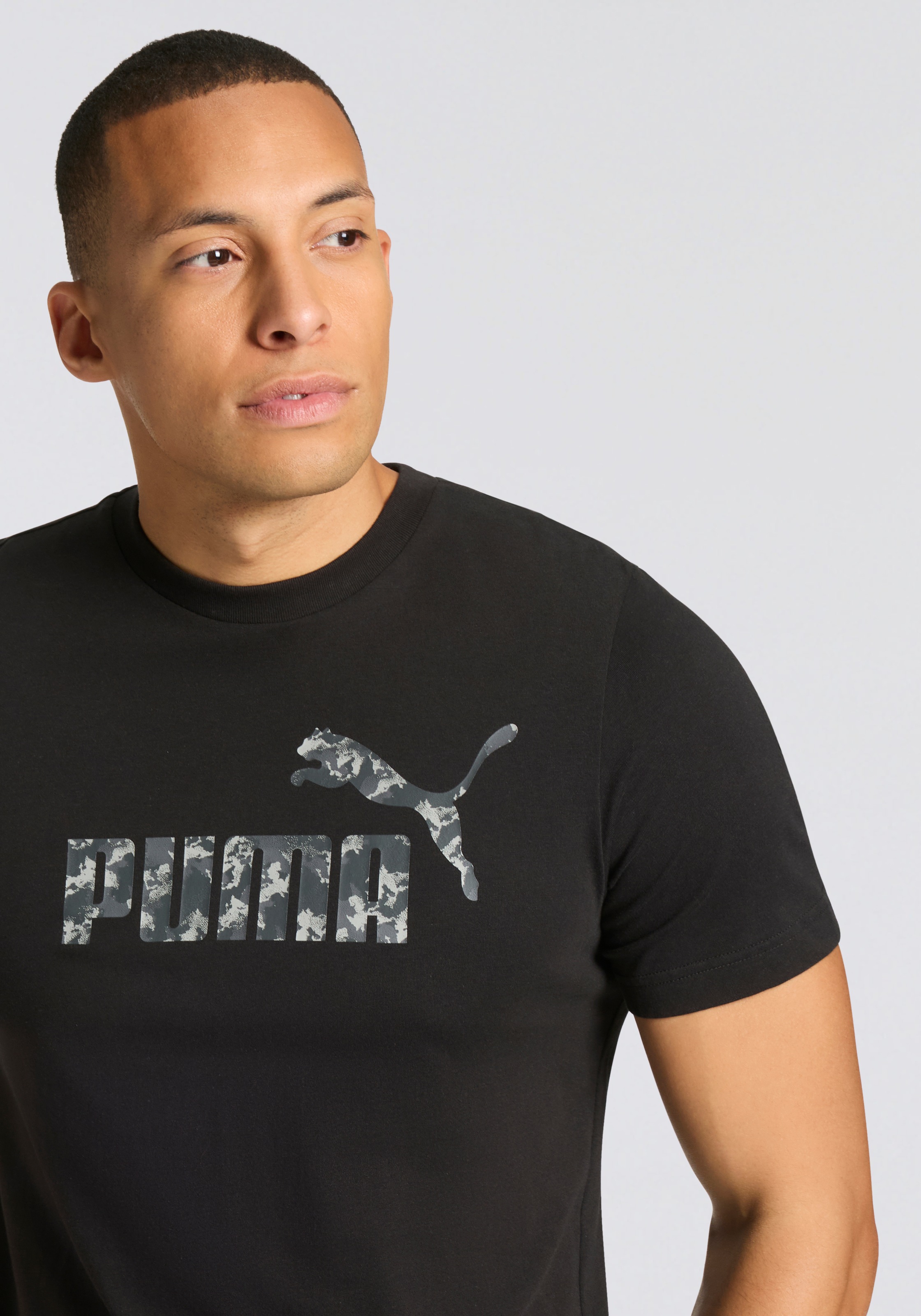 Thumbnail - PUMA T-Shirt "ESS CAMO TEE" gerade Passform, Kurzarm, für Alltag und Freizeit