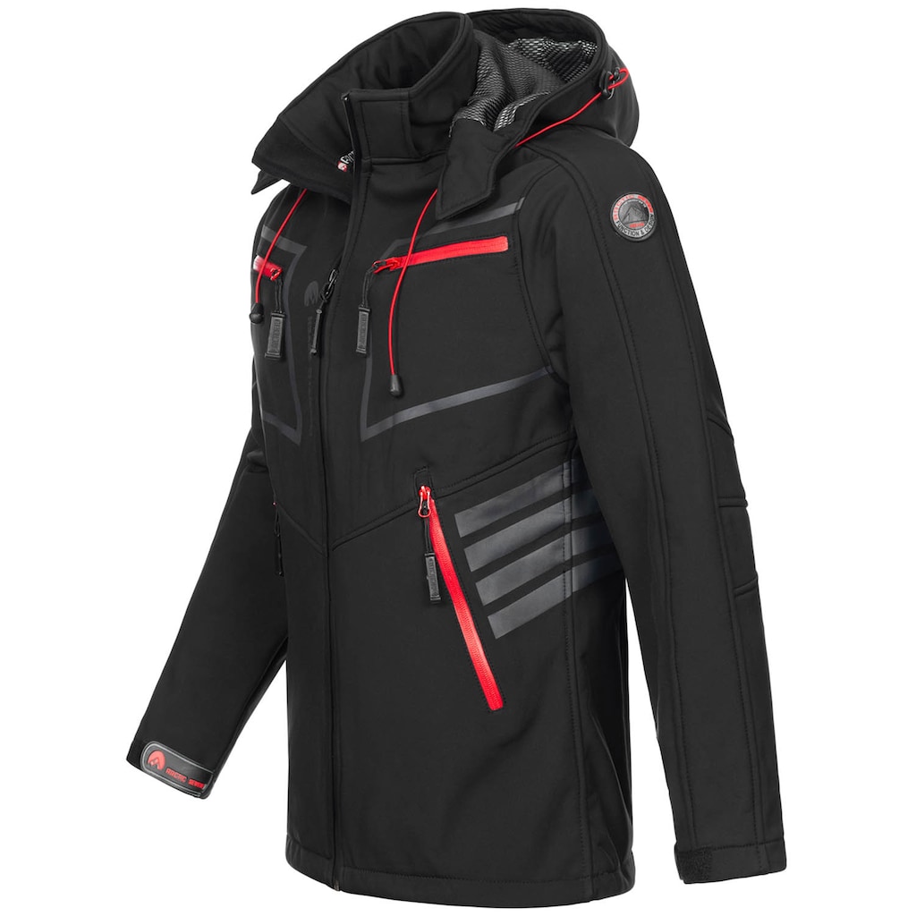 Arctic Seven Softshelljacke »ASPierr«, sportliche Outdoor Funktionsjacke mit abnehmbarer Kapuze