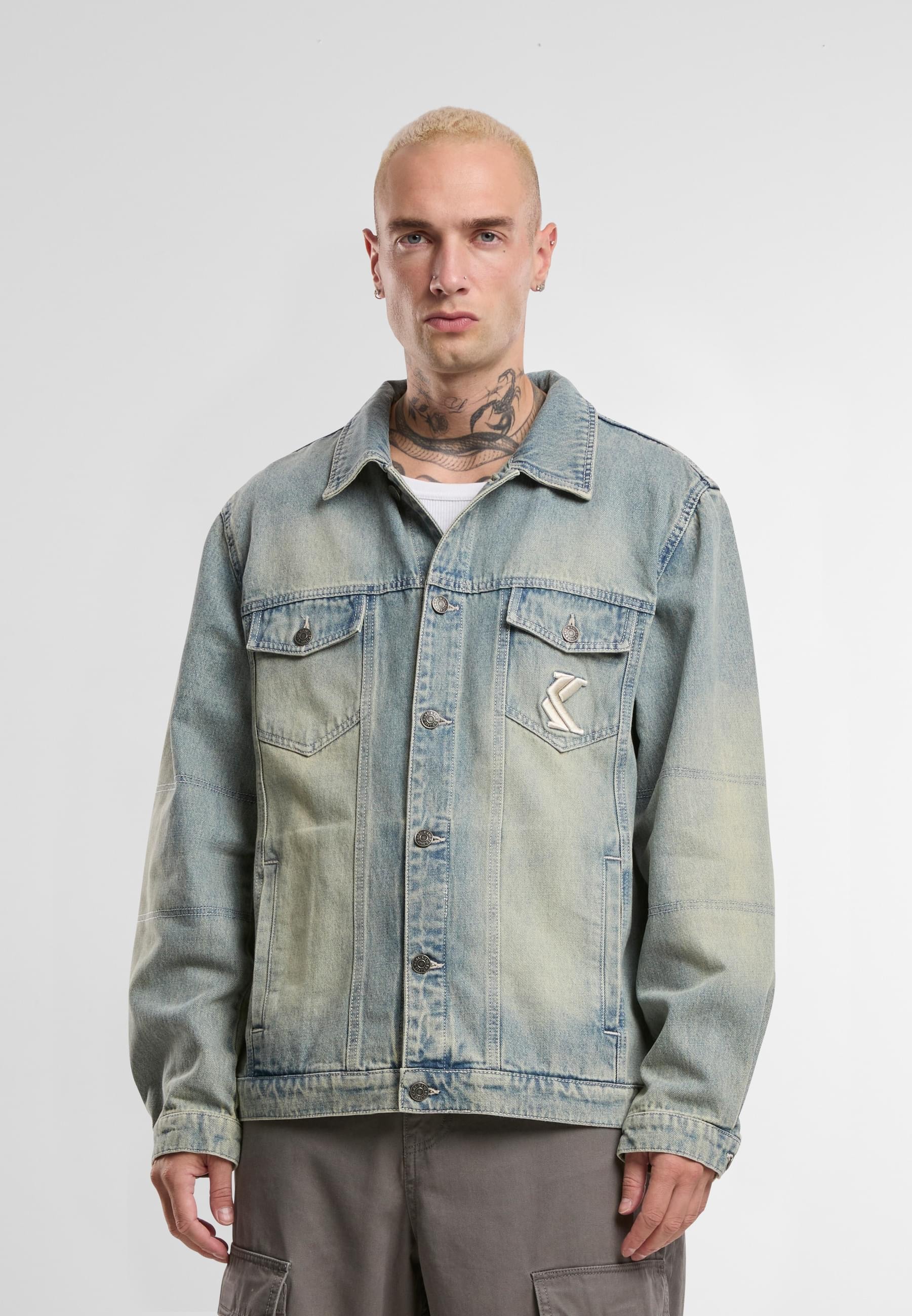 Karl Kani Jeansjacke »Karl Kani Karl Kani OG OS Denim Jacket«, (1 St.), ohne Kapuze