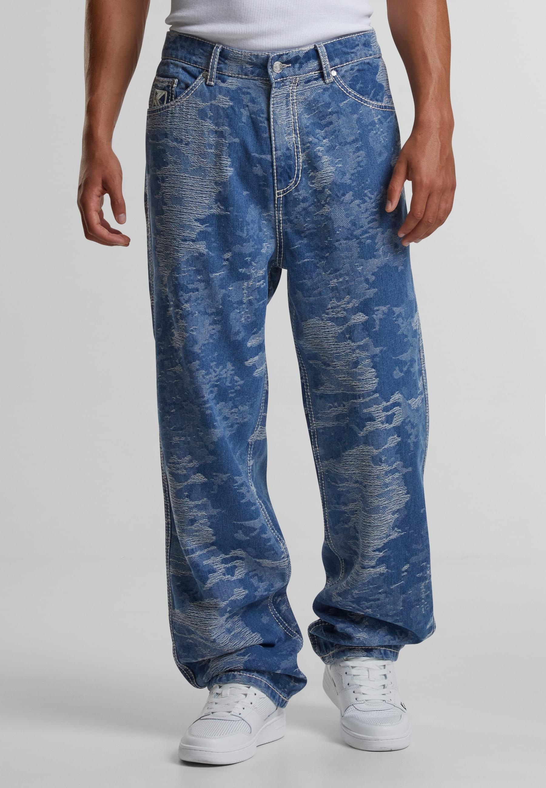 Karl Kani Bequeme Jeans »Karl Kani OG K Distress Camo Five Pocket Denim«