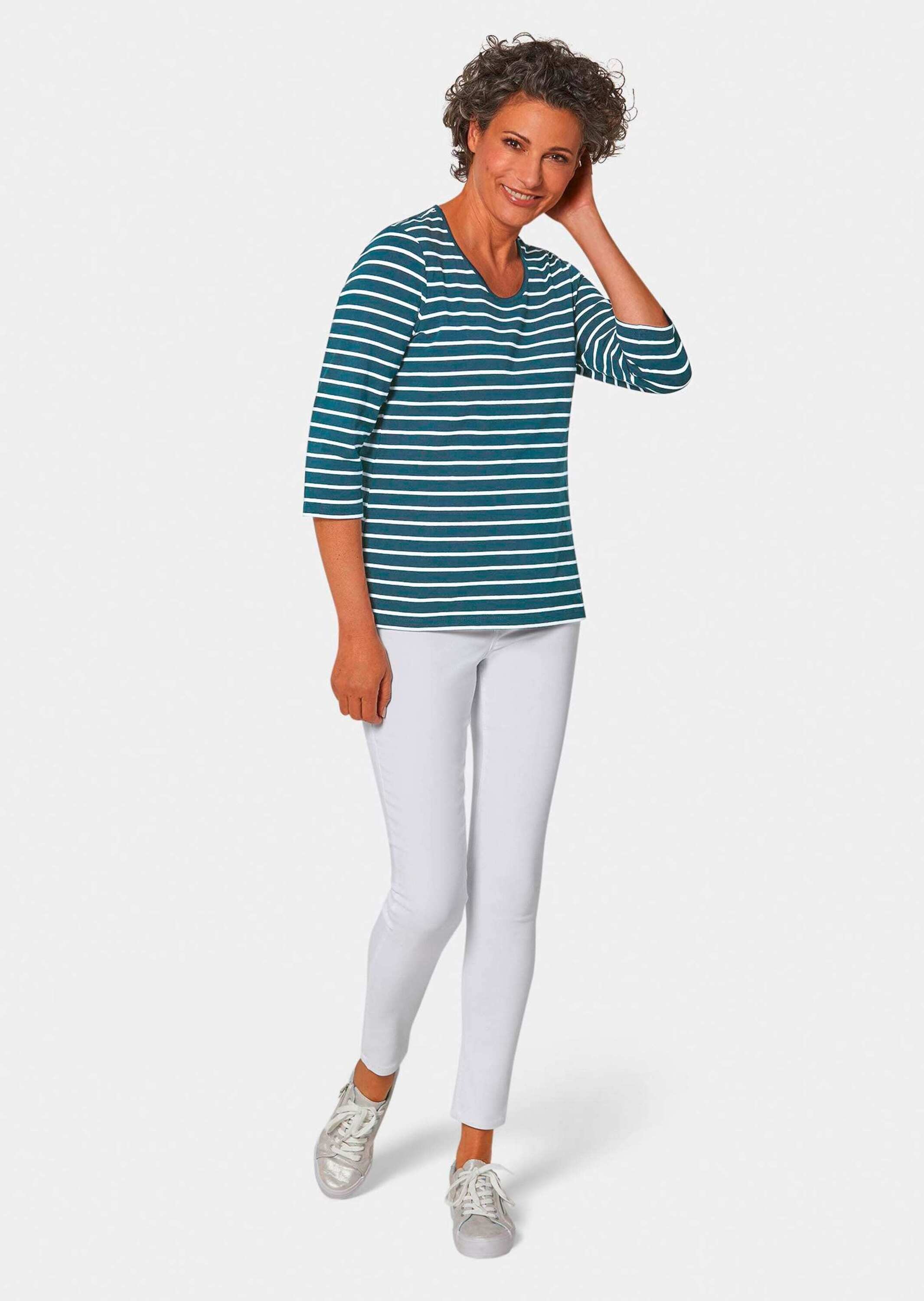 GOLDNER 3/4-Arm-Shirt "Buntgewirktes Ringelshirt" günstig online kaufen