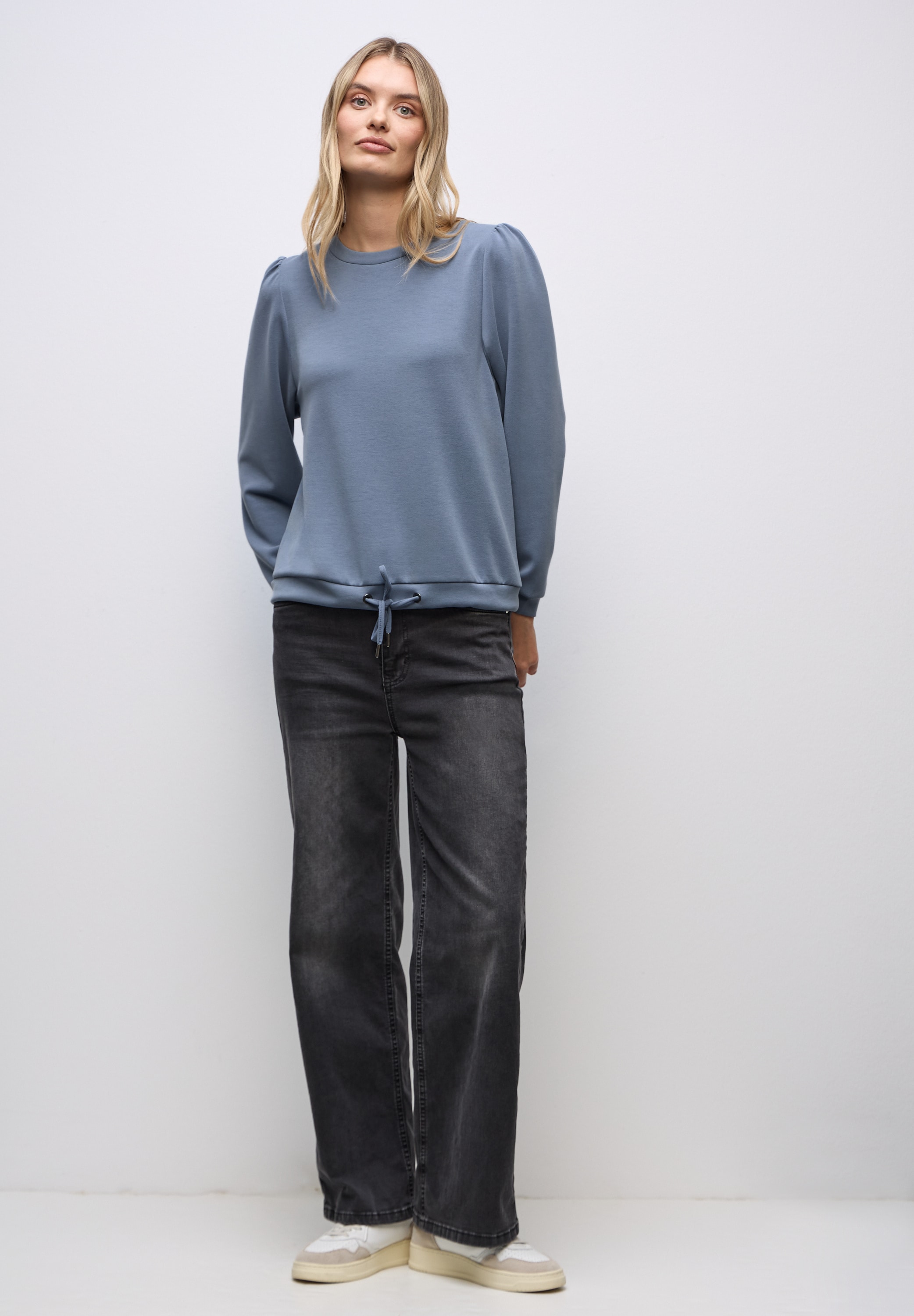 Thumbnail - STREET ONE Langarmshirt mit Tunnelzug am Saum