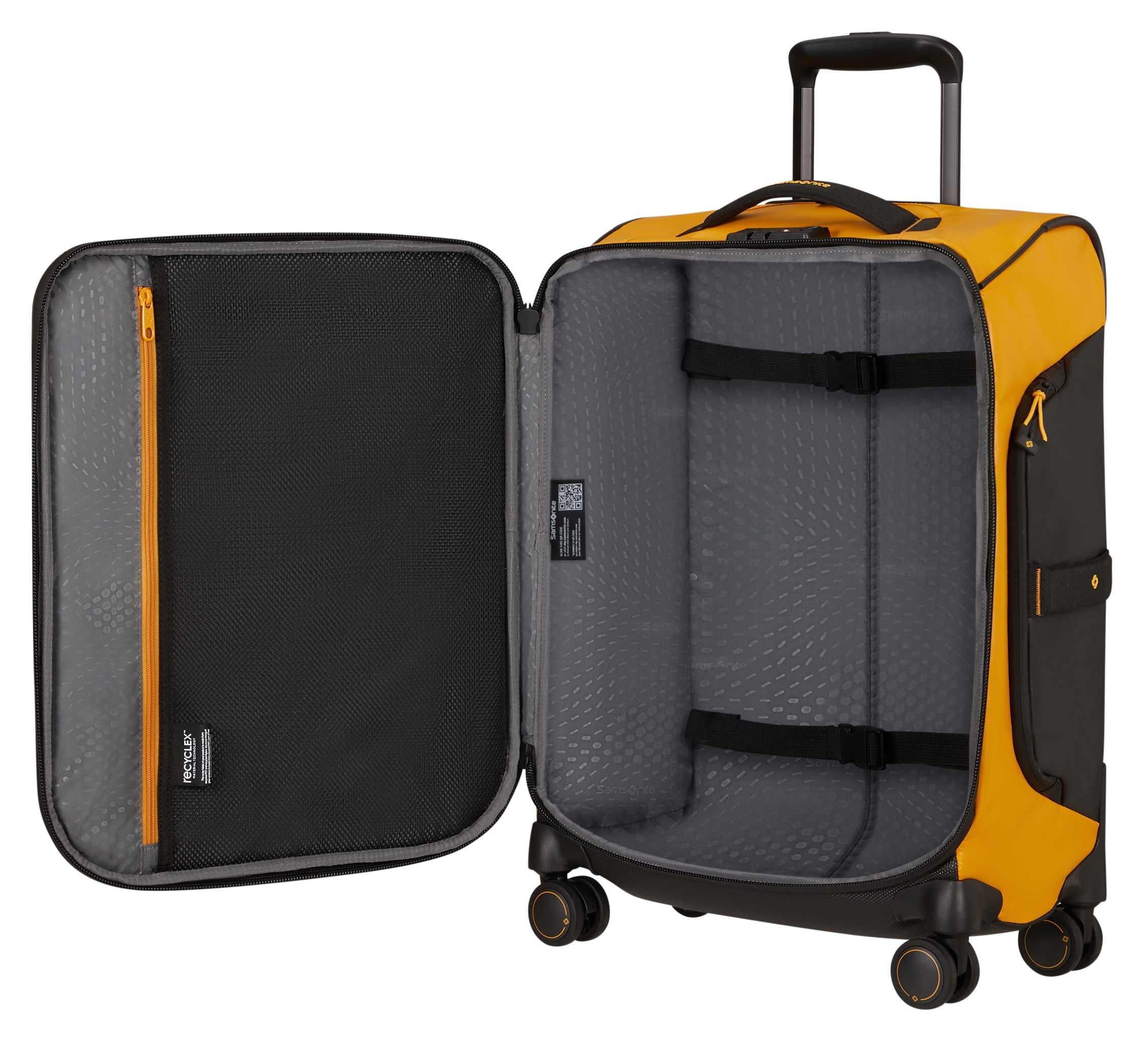 Samsonite Weichgepäck-Trolley »ECODIVER 55«, 4 St. Rollen, Handgepäck Koffer Reisegepäck Weichgepäck-Koffer Fronttasche