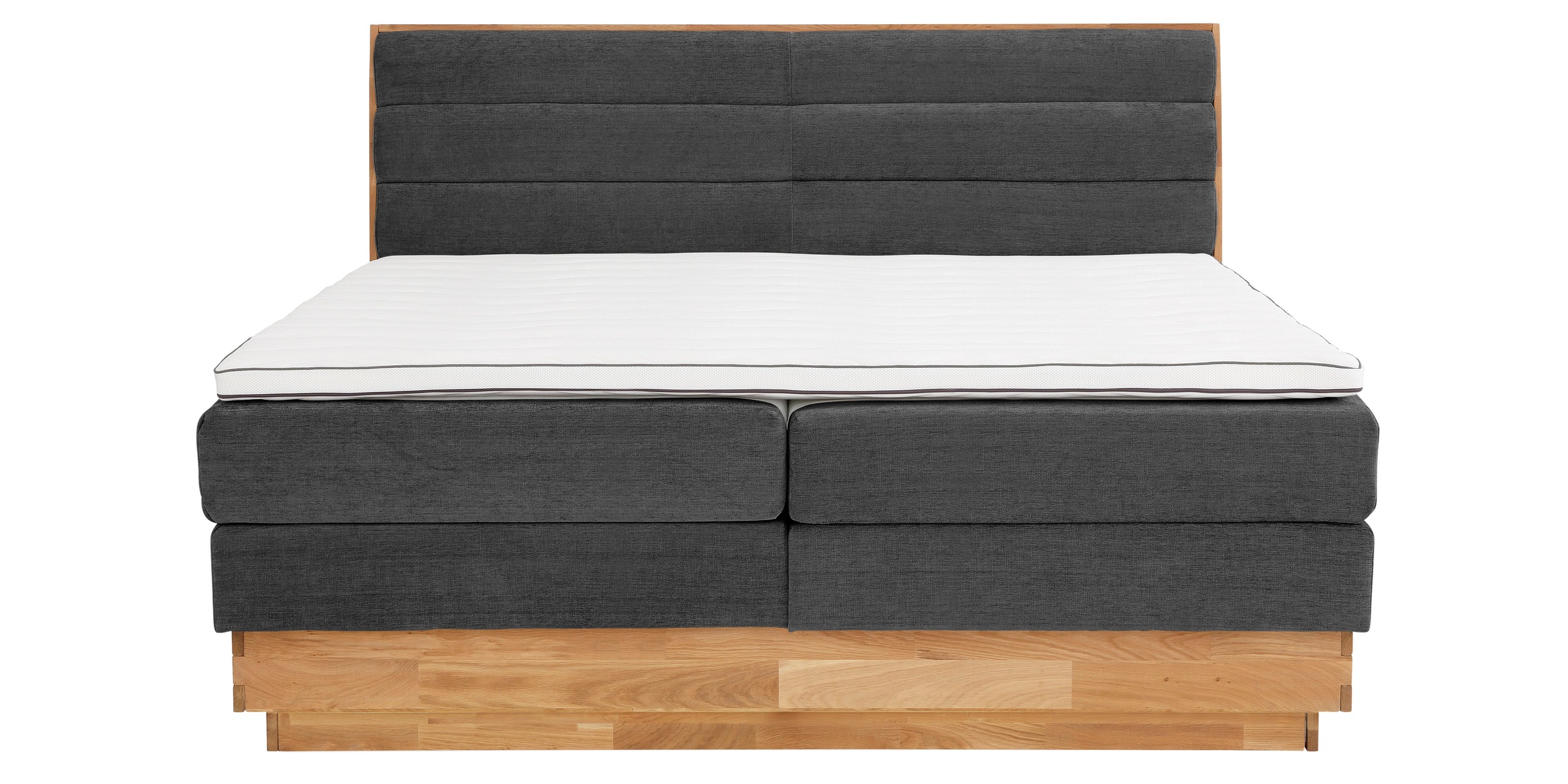 OTTO products Boxspringbett »Jenna«, ohne LED-Beleuchtung, mit zertifizierten, recycelten Bezugsstoffen
