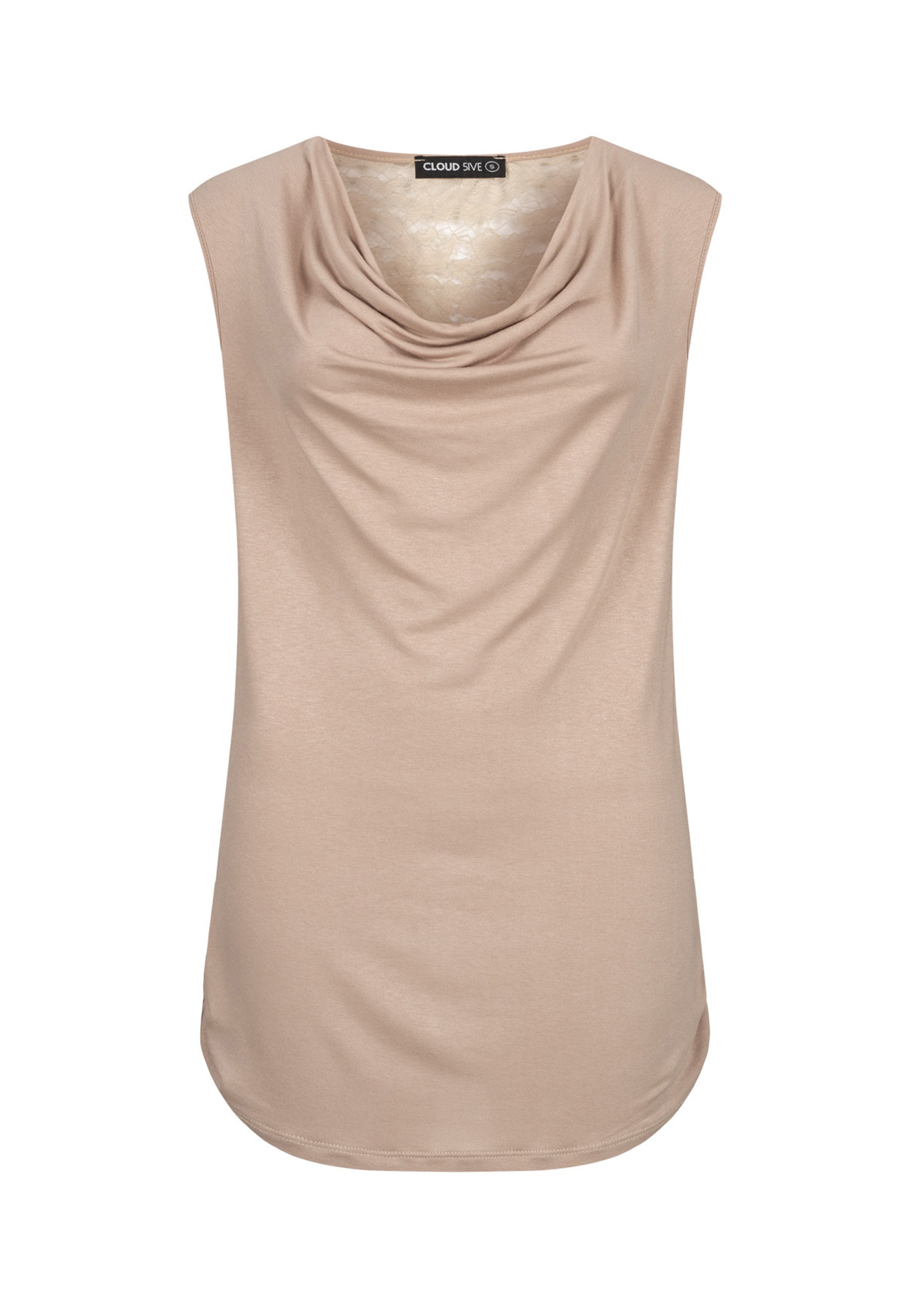 CLOUD 5IVE Klassische Bluse »CLOUD 5IVE Top im Wasserfall-Design mit Spitze am Rücken«