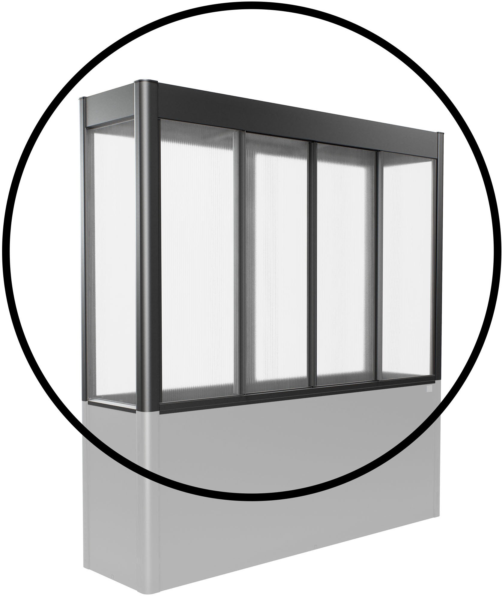 Biohort Frühbeetaufsatz »für Hochbeet Florentina Gr. 2x0,5 verschiedene Farben« Nachrüstbar auf bestehende Biohort Hochbeete