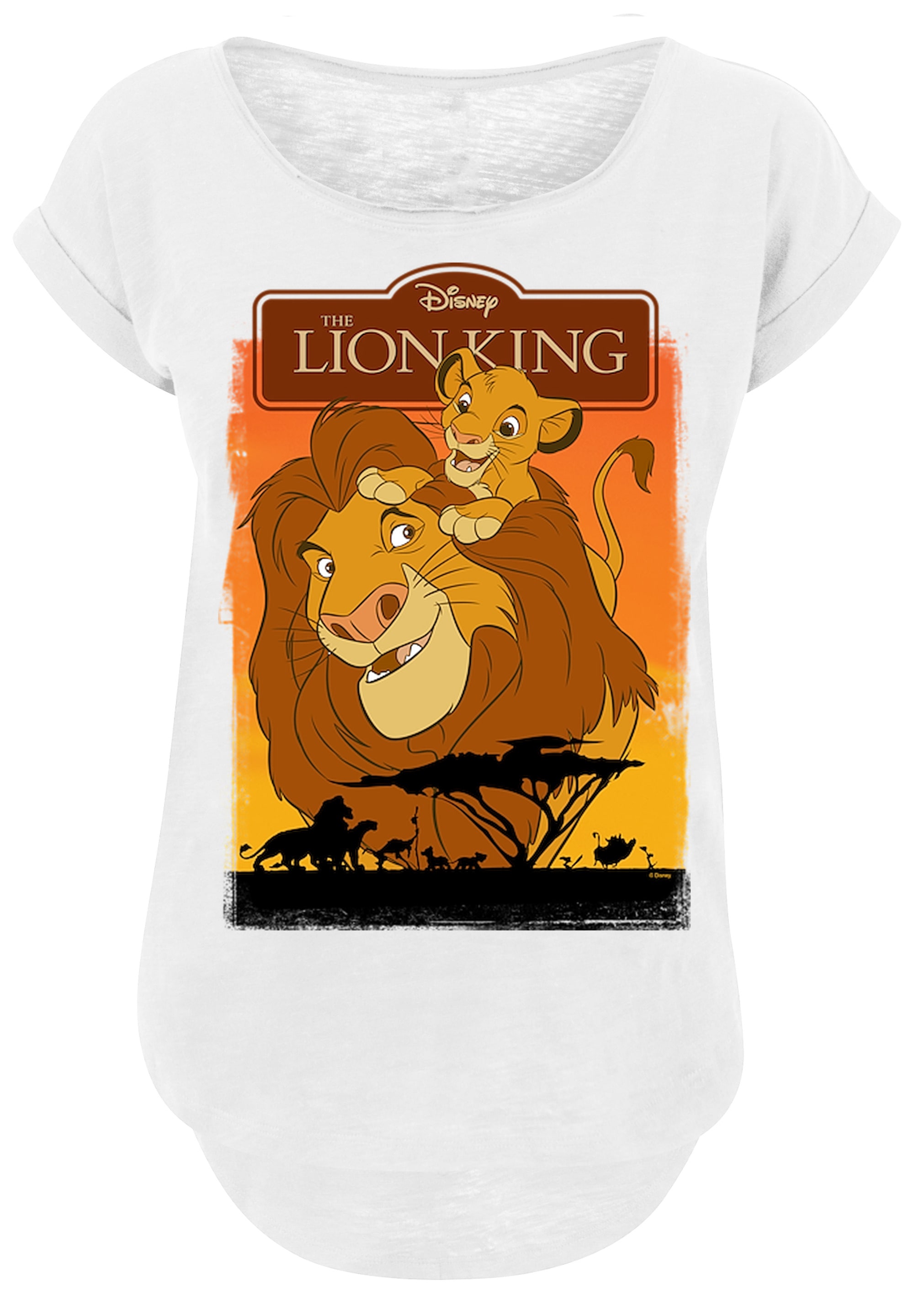 F4NT4STIC T-Shirt »Der König der Löwen Simba und Mufasa«, Damen,Premium Merch,Lang,Longshirt,Bedruckt