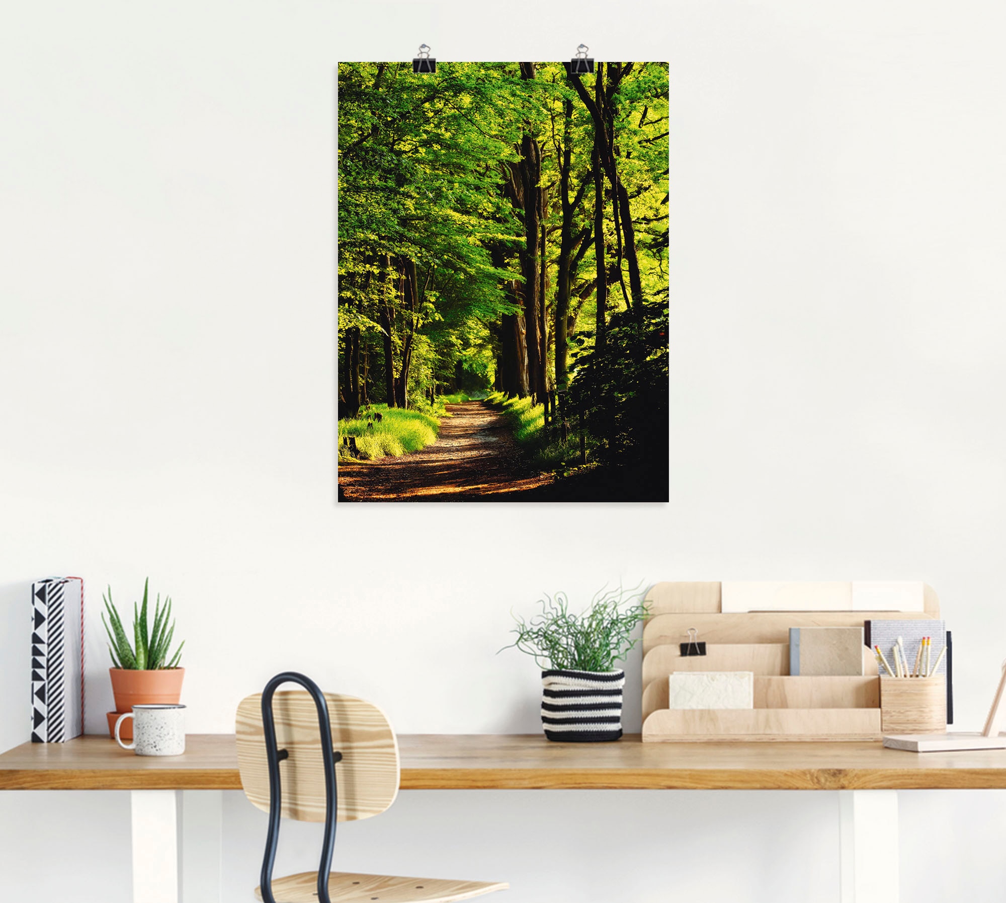 Artland Wandbild »Weg im Wald«, Wald, (1 St.), als Alubild, Outdoorbild, Leinwandbild, Poster in verschied. Größen