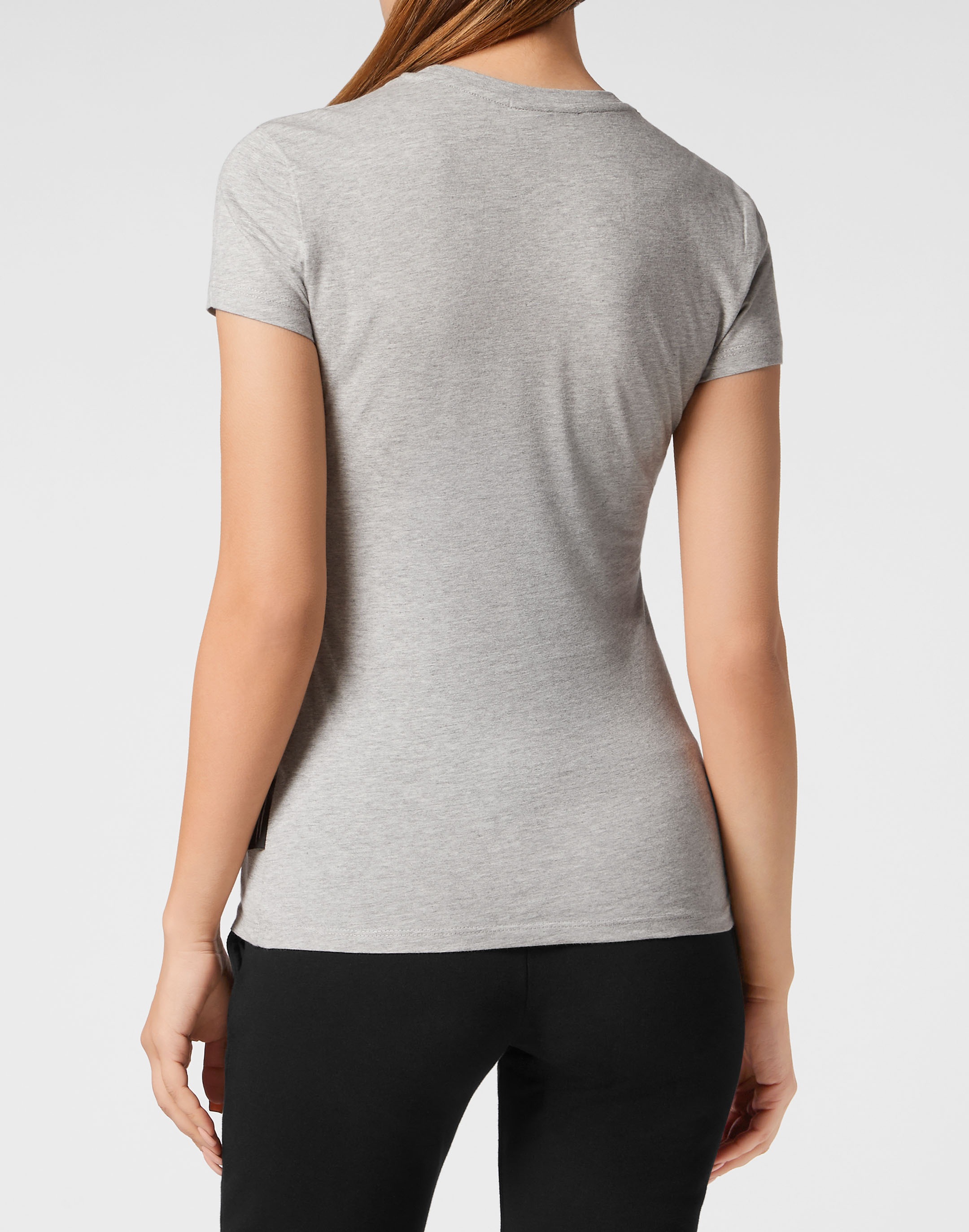 T-Shirt PLEIN SPORT "Basic", Damen, Gr. XS, 71, lightgrau, Obermaterial: 100% Baumwolle, Shirts T-Shirt 3
