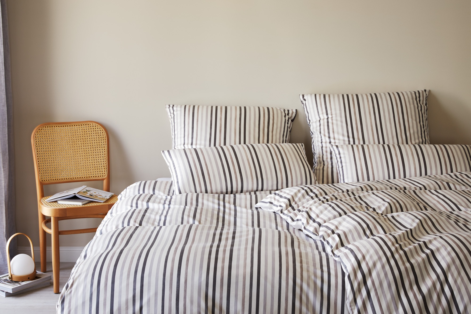 Elegante Bettwäsche "Waterstripe" 2 Stk. tlg. angenehmes Hautgefühl günstig online kaufen