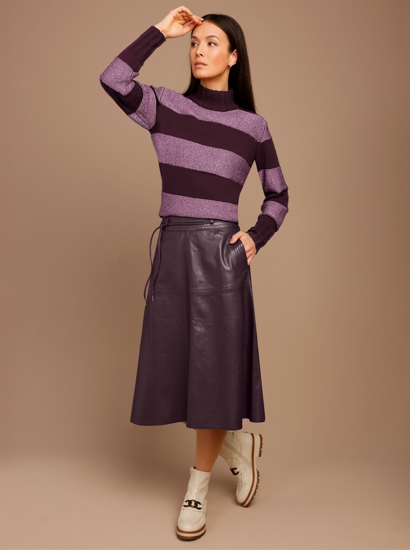 CREATION L PREMIUM Stehkragenpullover "Merino-Kaschmir-Pullover"