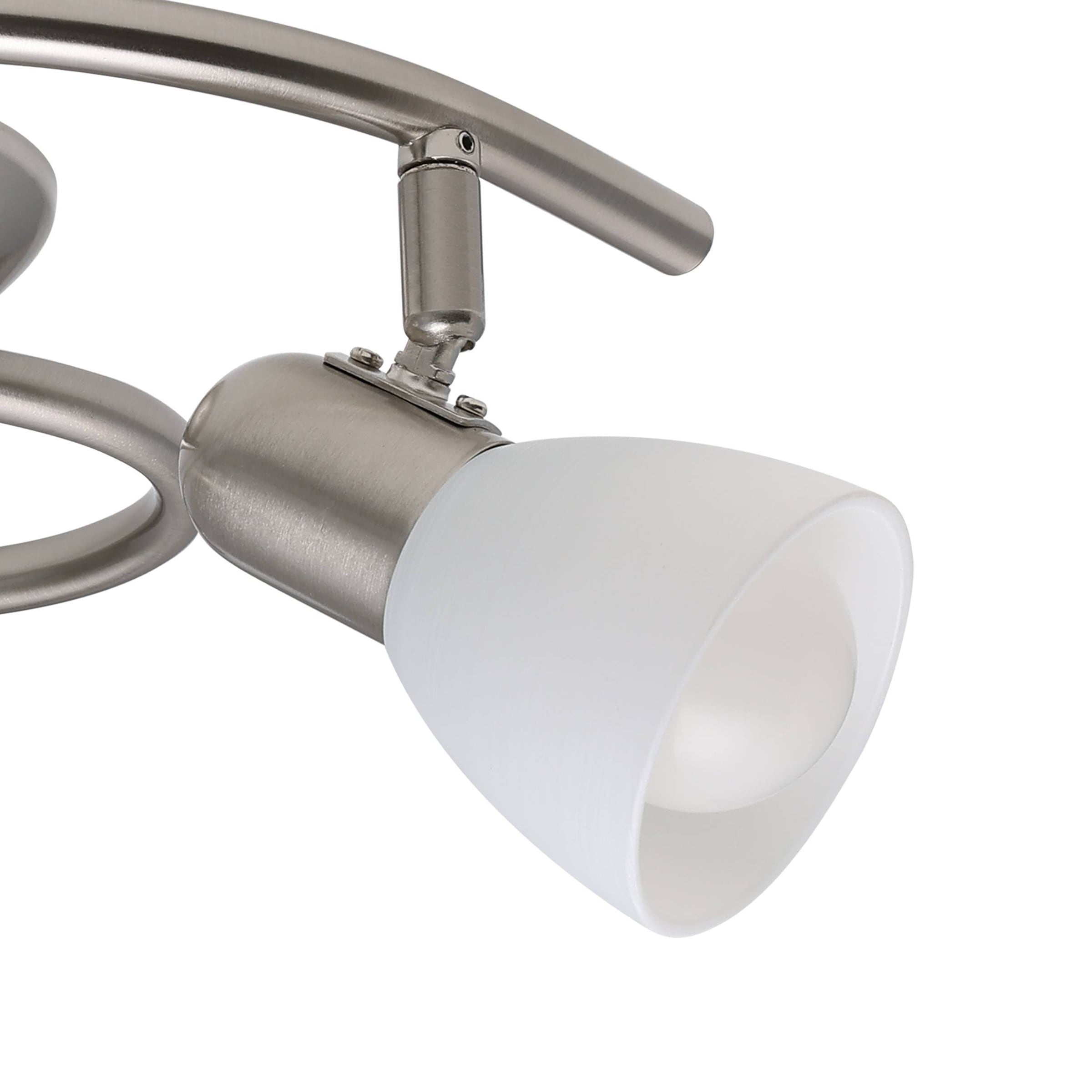 EGLO Deckenleuchte »Dakar 1 Deckenlampe, Deckenspot aus Stahl und Glas, E14, Deckenleuchte« E14 1 Stk. Spot - Ø29,5 cm - nickel-matt - 3X40W exkl.