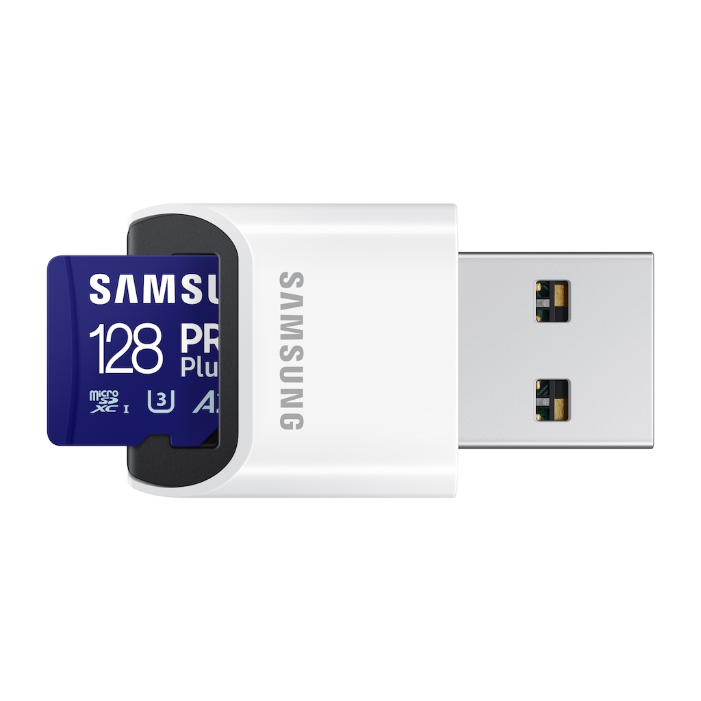 Samsung Speicherkarte »PRO Plus (2023) microSD, inkl. USB-Kartenleser«, (UHS Class 3 180 MB/s Lesegeschwindigkeit)