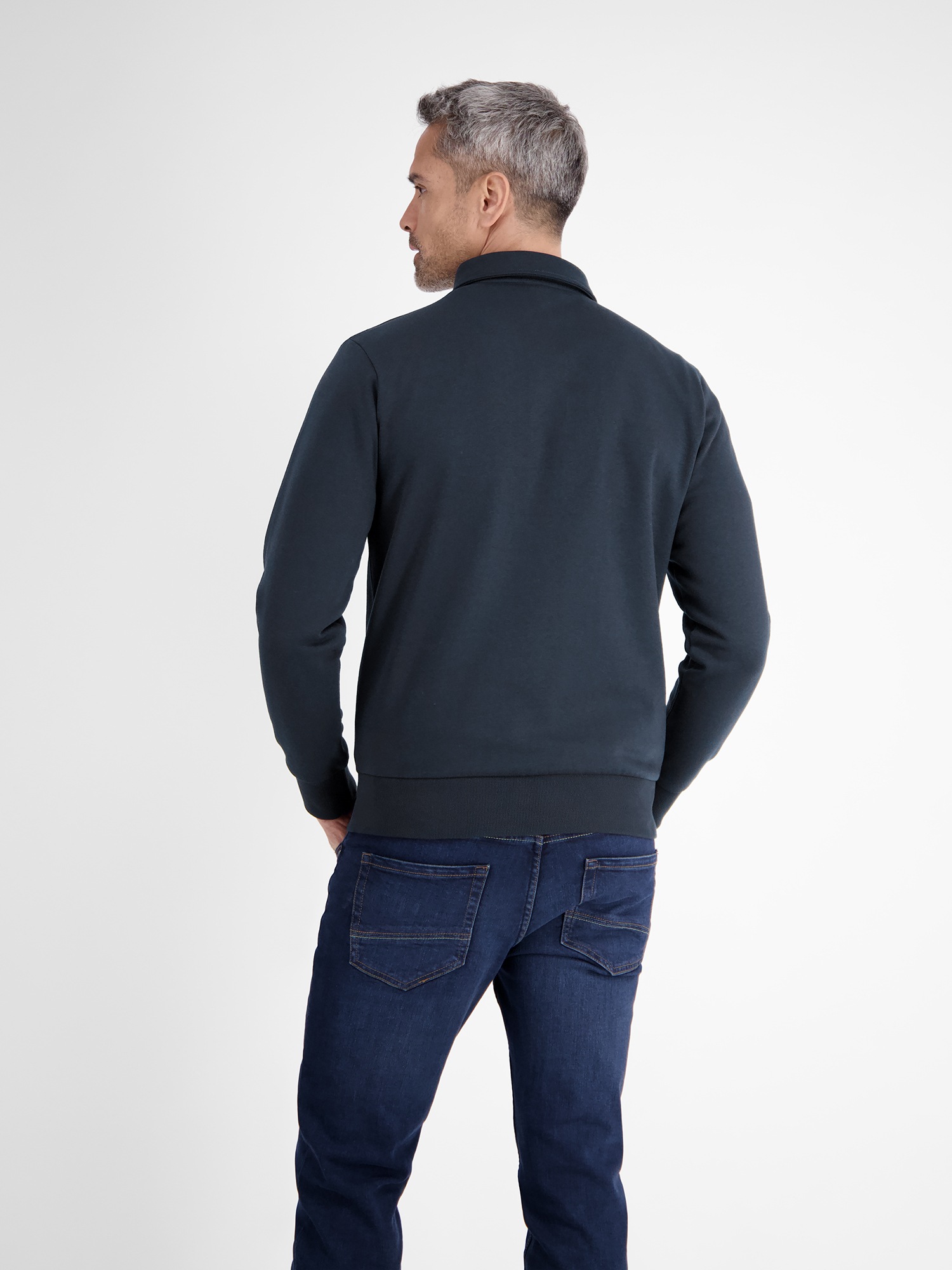 LERROS Langarm-Poloshirt "LERROS Sweat-Poloshirt für Herren" günstig online kaufen