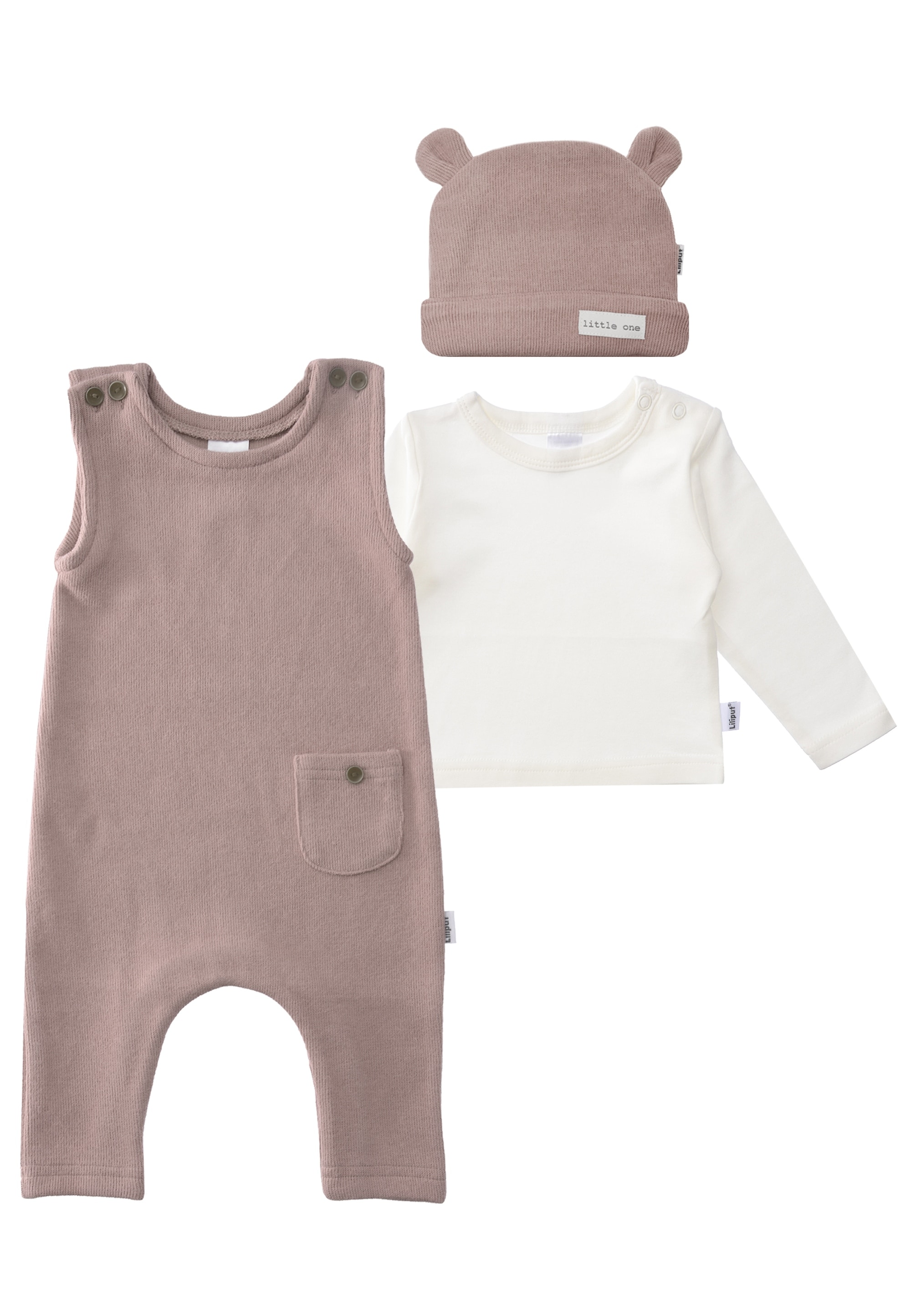 Liliput Erstausstattungspaket, bestehend aus Jumpsuit, Mütze und Langarmshirt