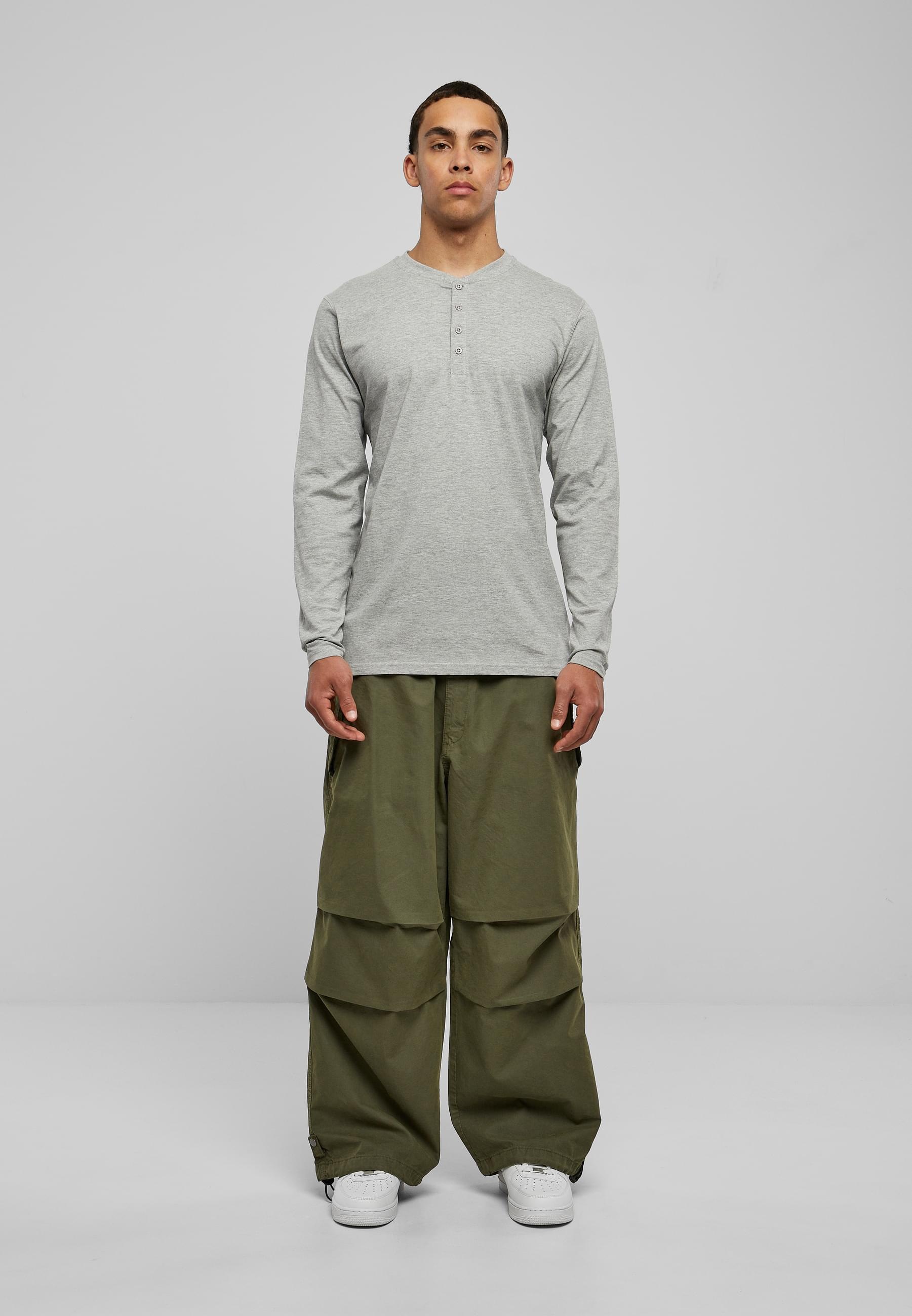 URBAN CLASSICS T-Shirt »Urban Classics Herren Basic Henley L/S Tee«, (1 tlg.)