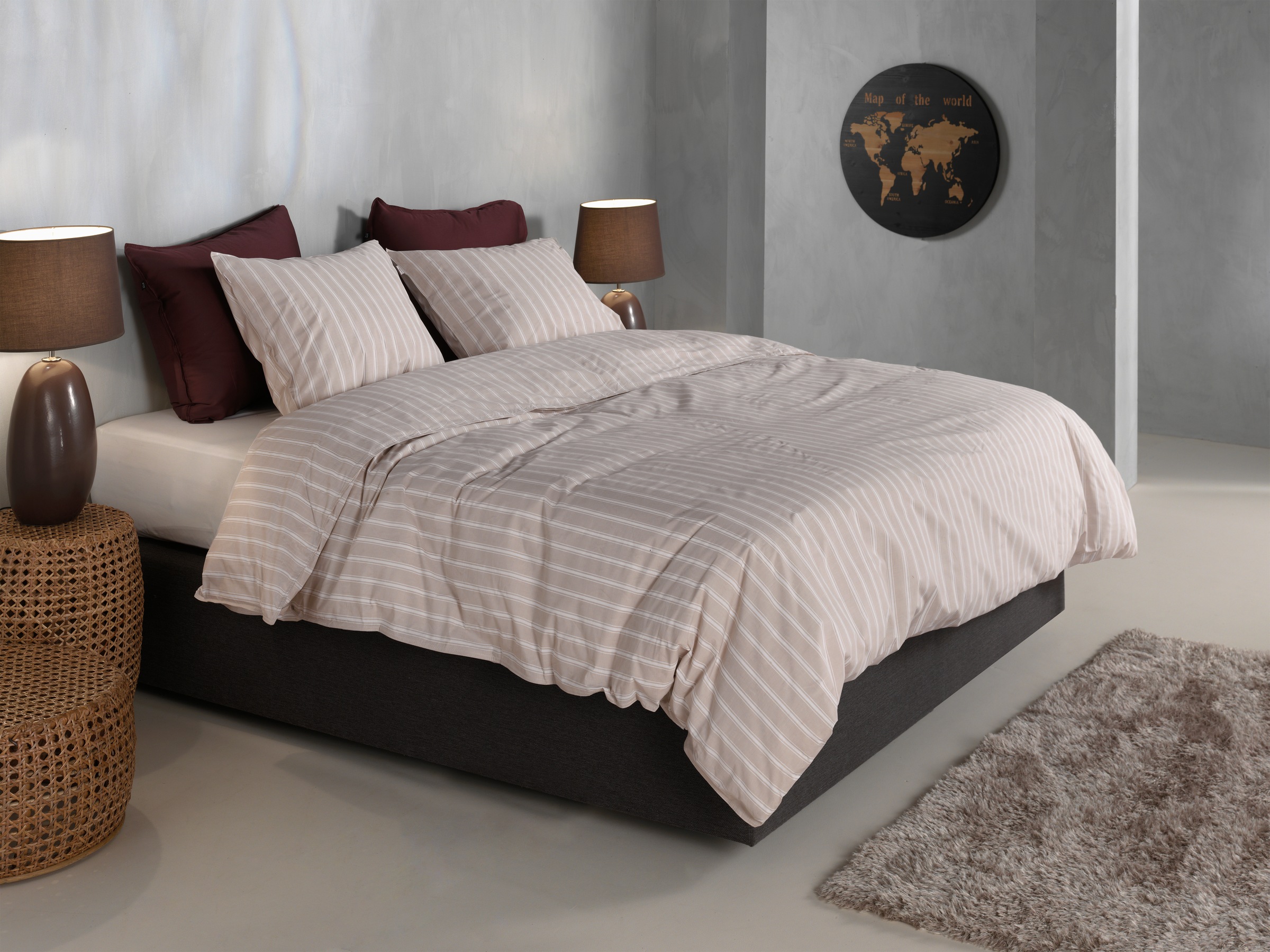 ZO HOME Bettwäsche »Zohome Bettwäsche Righe-di-Percalle« 2 Bettwäsche aus 100% Baumwolle, hochwertige Perkal, ab 135x200 cm.