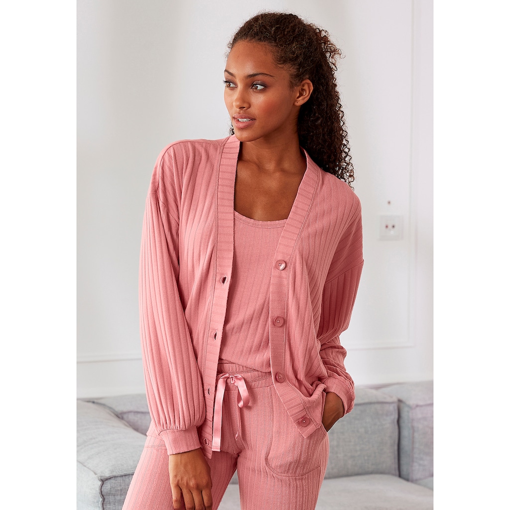 s.Oliver Cardigan, mit breiter Knopfleiste, Loungewear