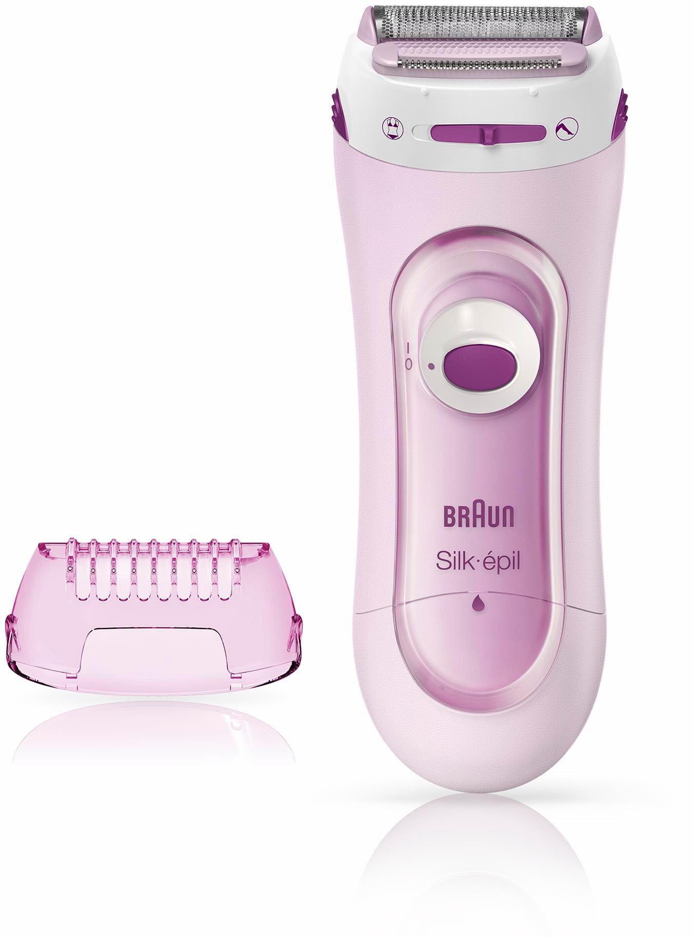 BRAUN Elektrokörperrasierer "Silk-épil 5100", pink, Elektrorasierer, Kabelloser Elektrischer Rasierer und Trimmer