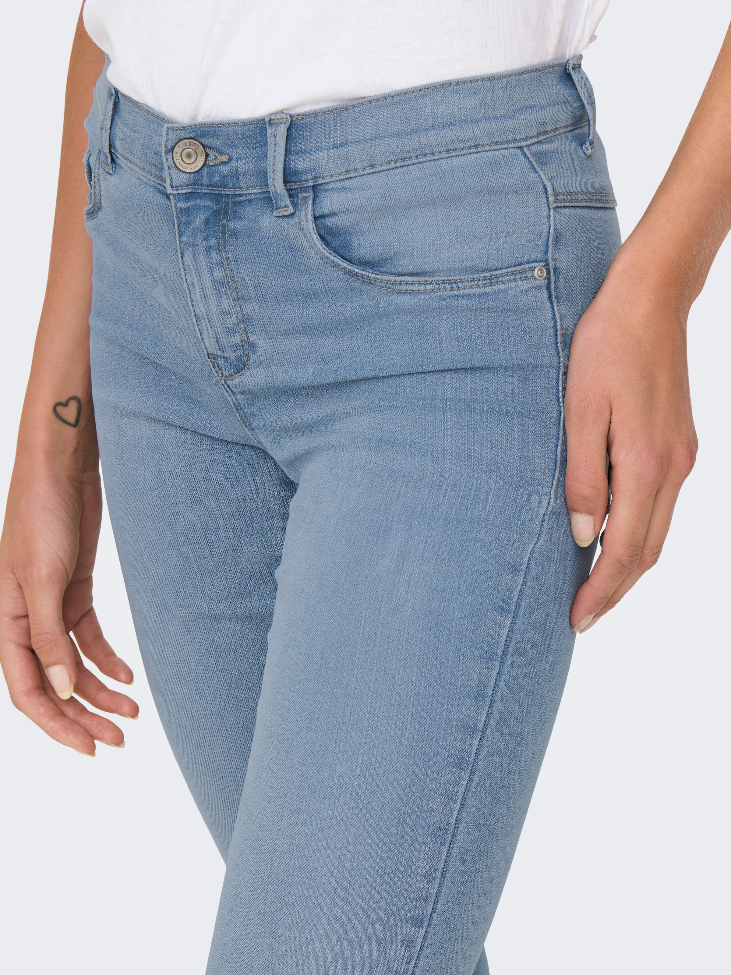 ONLY Skinny-fit-Jeans "ONLRAIN LIFE REG SKINNY DNM" mit Gürtelschlaufen günstig online kaufen