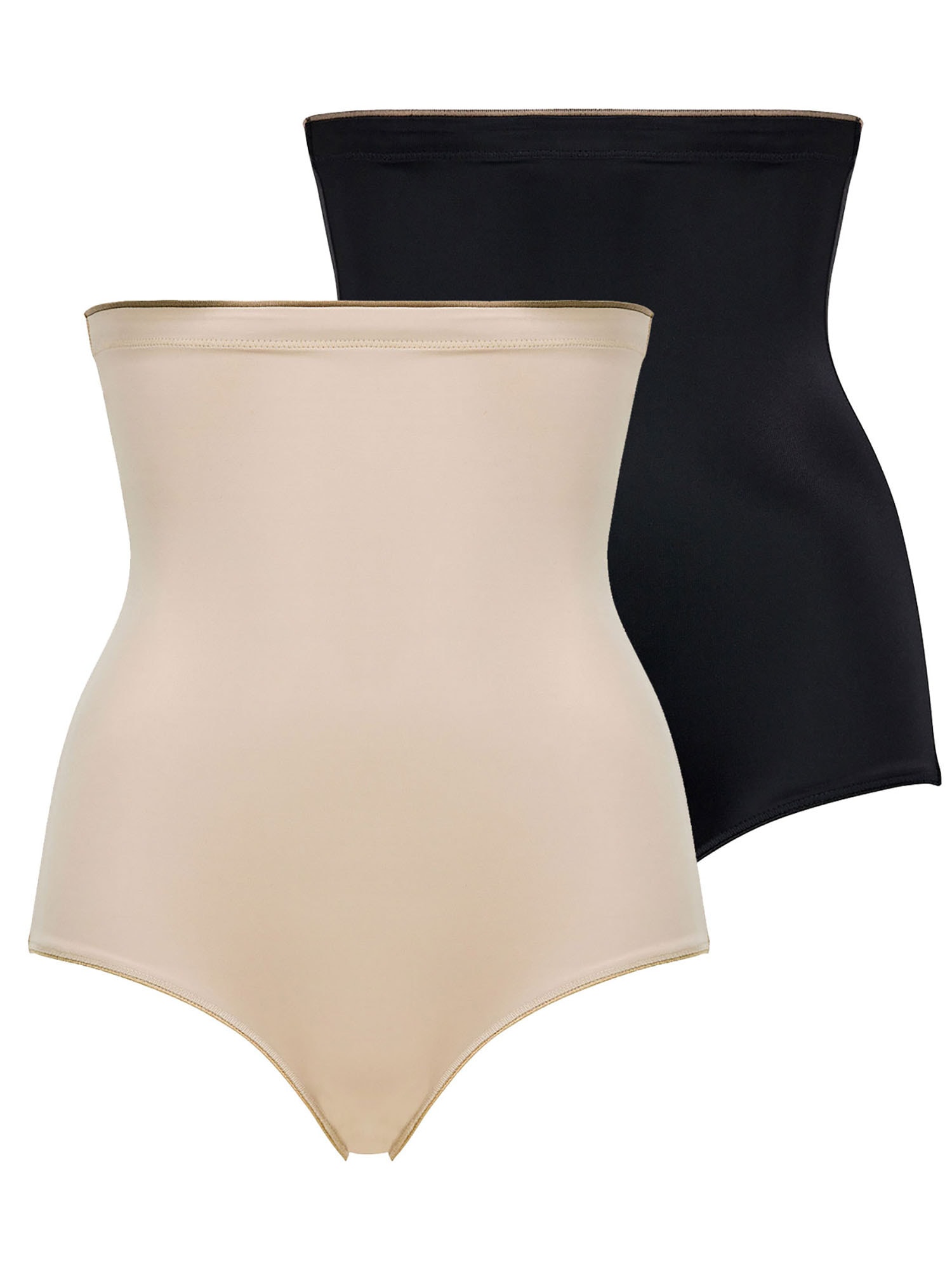 CONTURELLE Damen Maxislip "2er Pack Damen Maxislip Soft Touch", Gr. 46, braun, Stoff, Obermaterial: 69% Polyamid PA. 31% Elasthan EL., Unterhosen